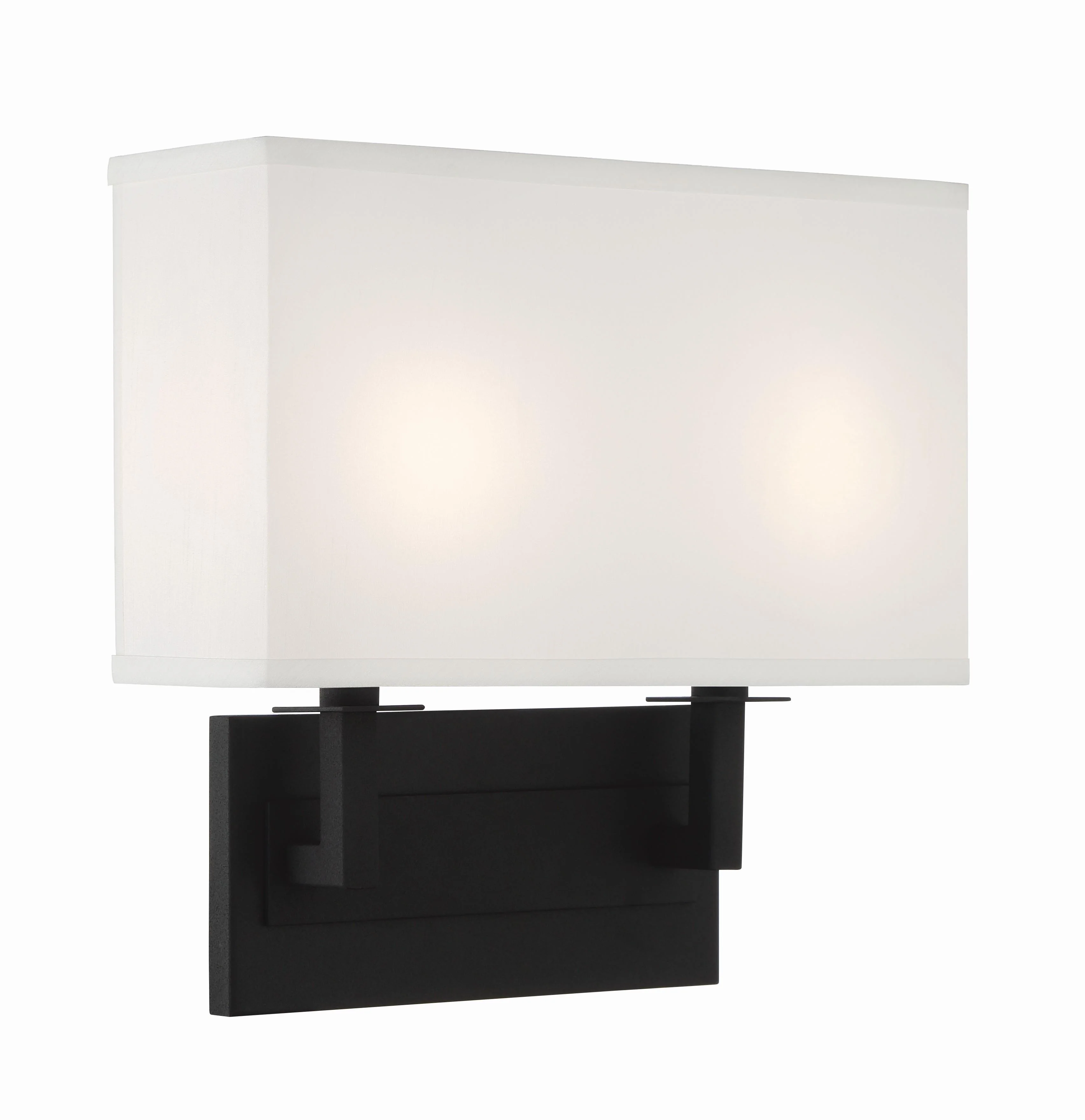 Crystorama Durham 12.75'' Black Forged Sconce
