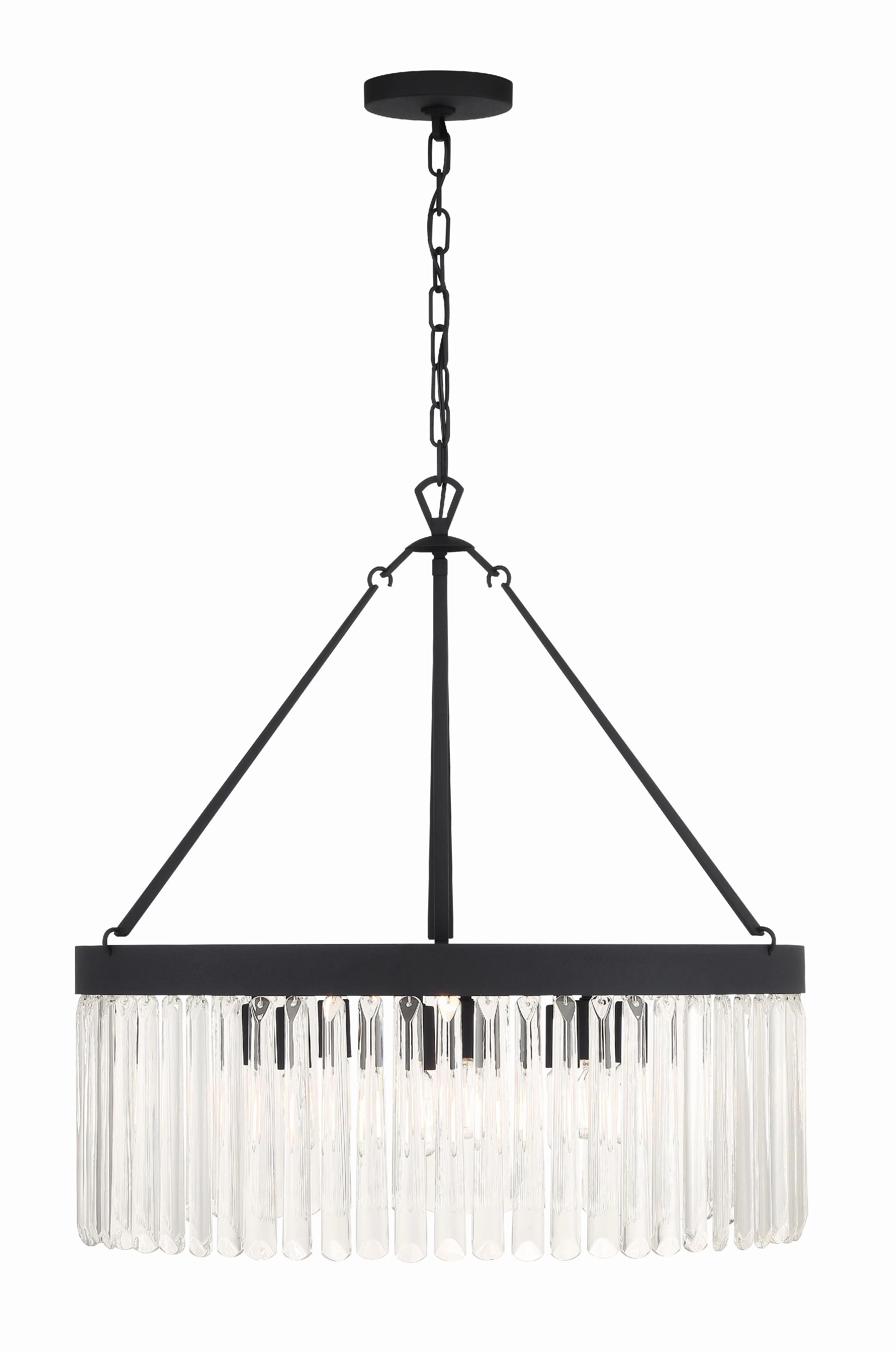 Crystorama Emory 24'' Black Forged Chandelier - Image 3