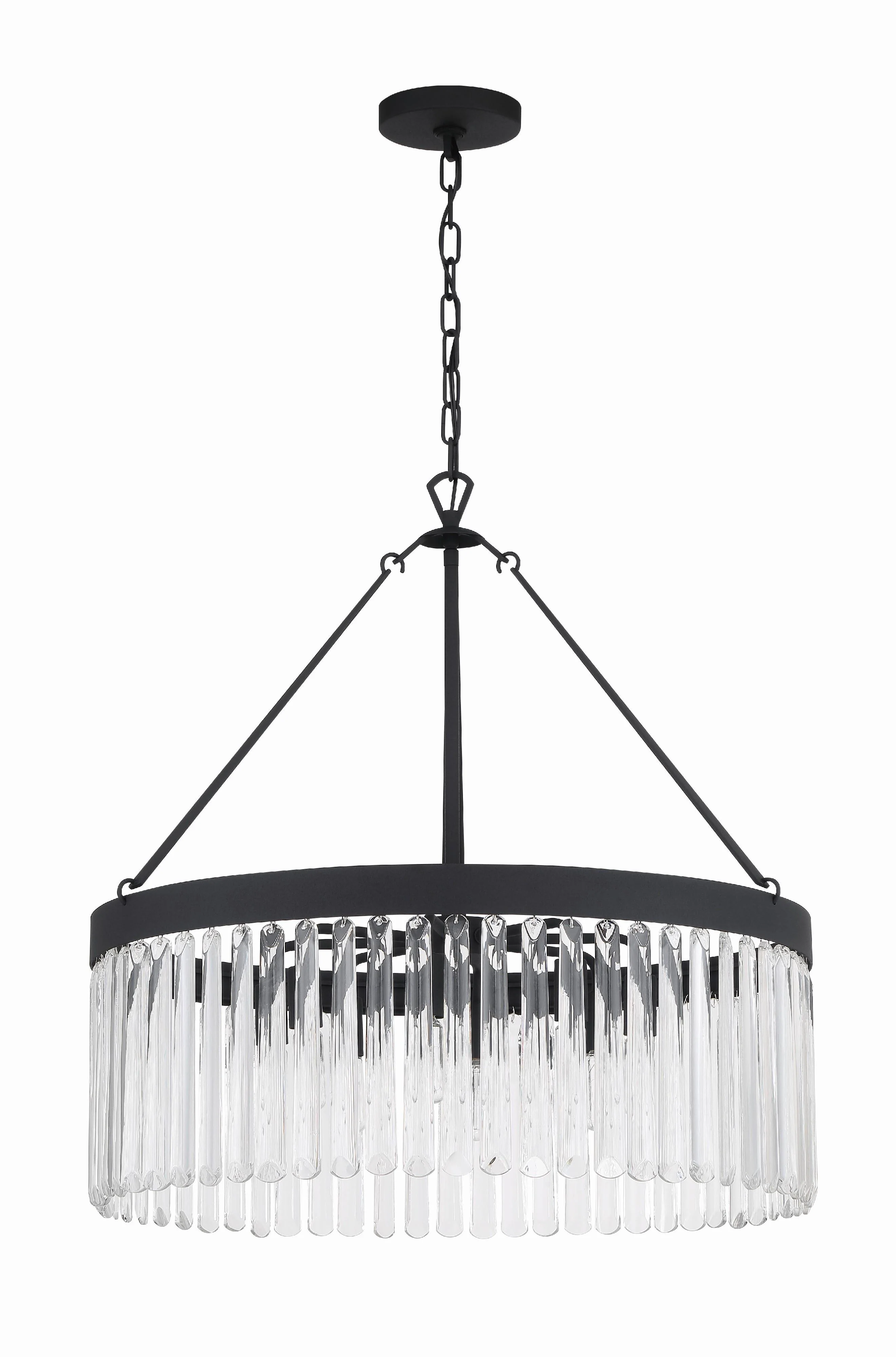 Crystorama Emory 24'' Black Forged Chandelier - Image 4