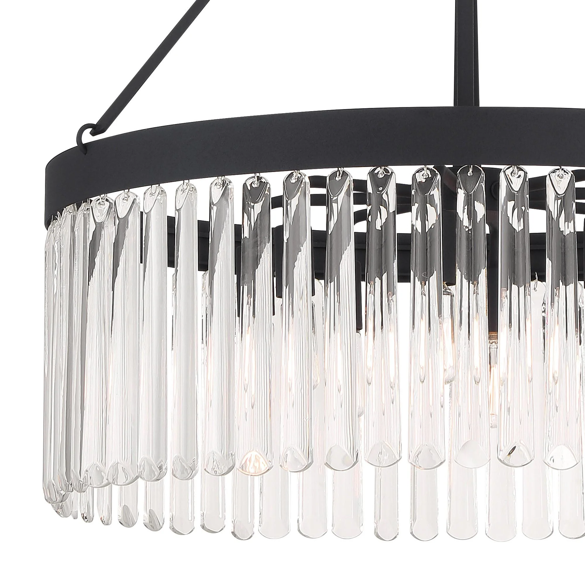 Crystorama Emory 24'' Black Forged Chandelier - Image 7
