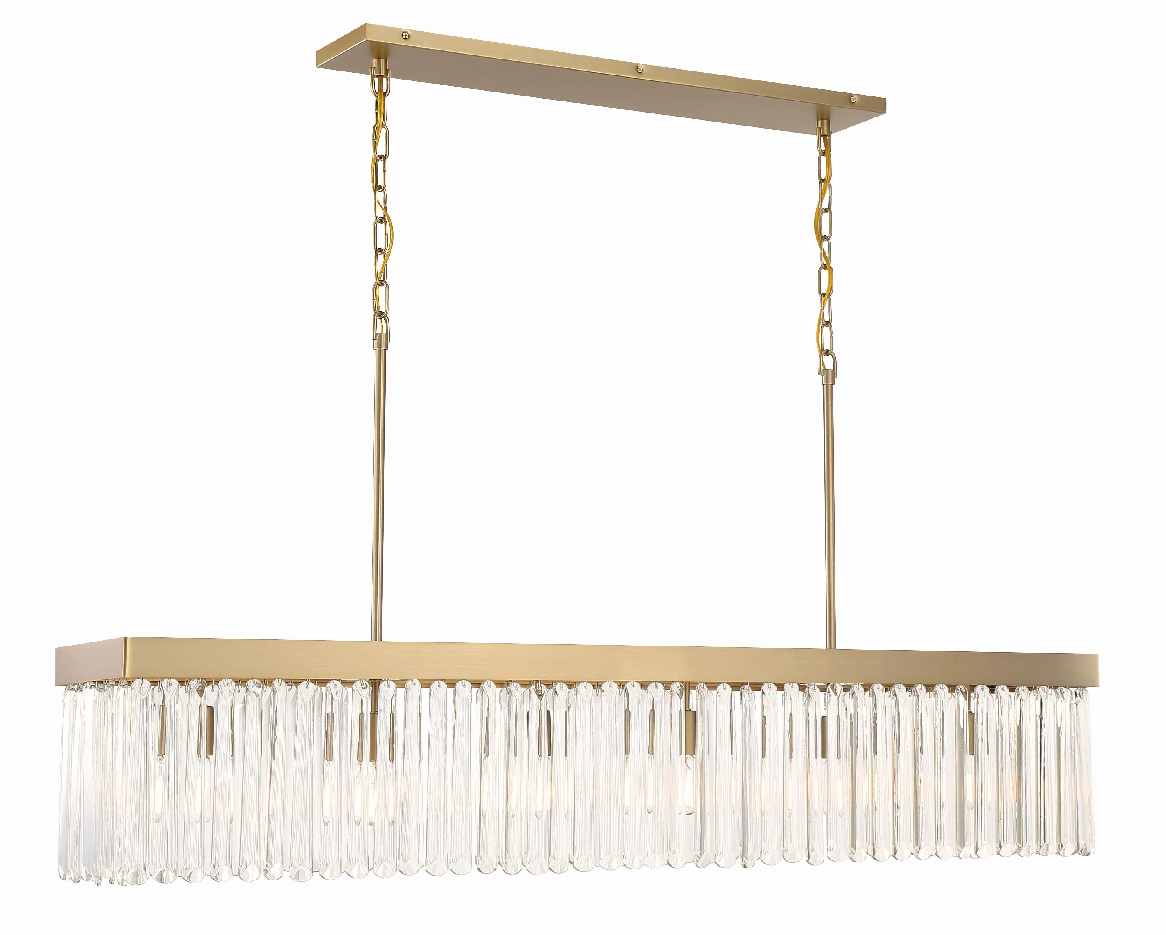 Crystorama Emory 49'' Modern Gold Linear Chandelier - Image 3