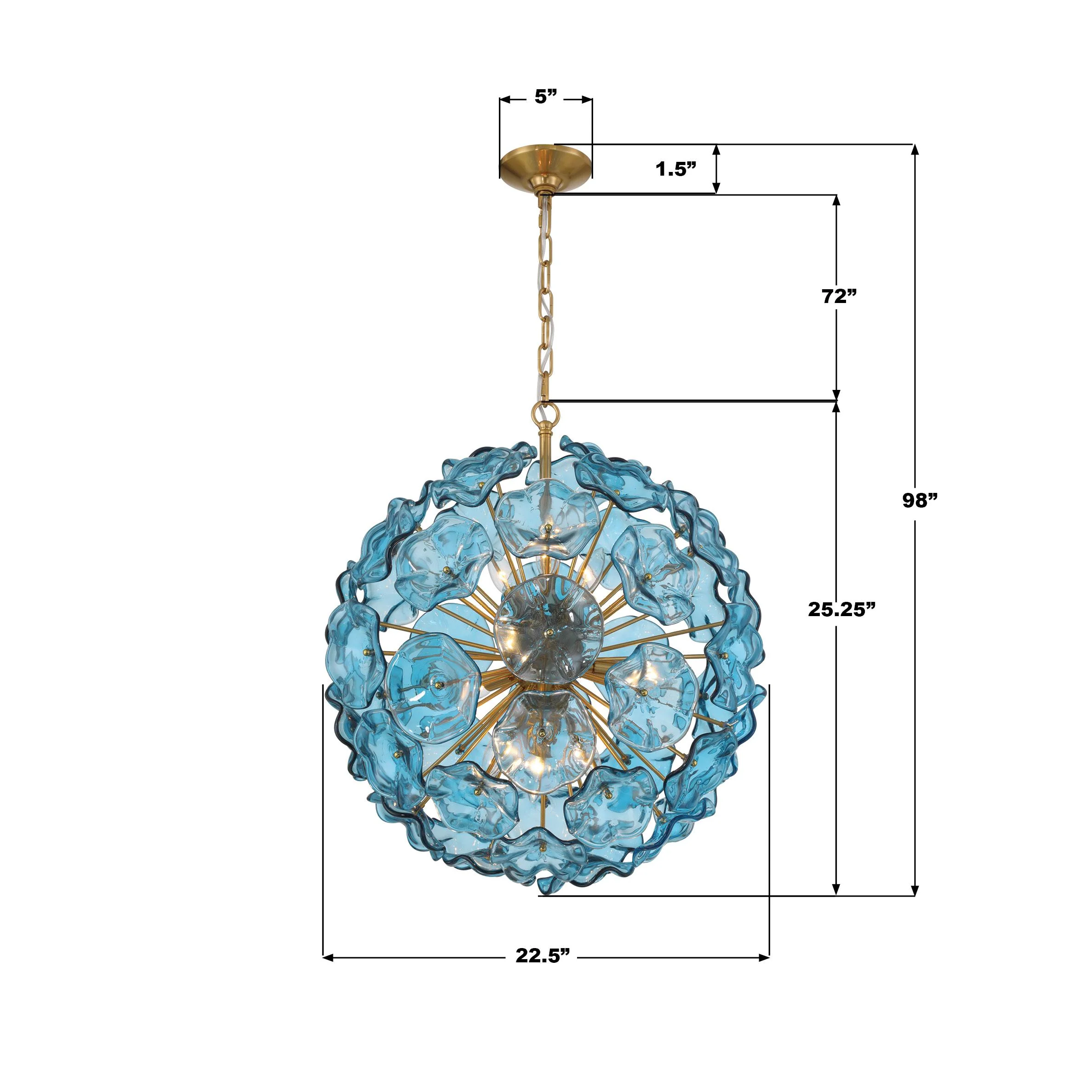 Crystorama Esme 22.5'' Aged Brass Chandelier - Image 7