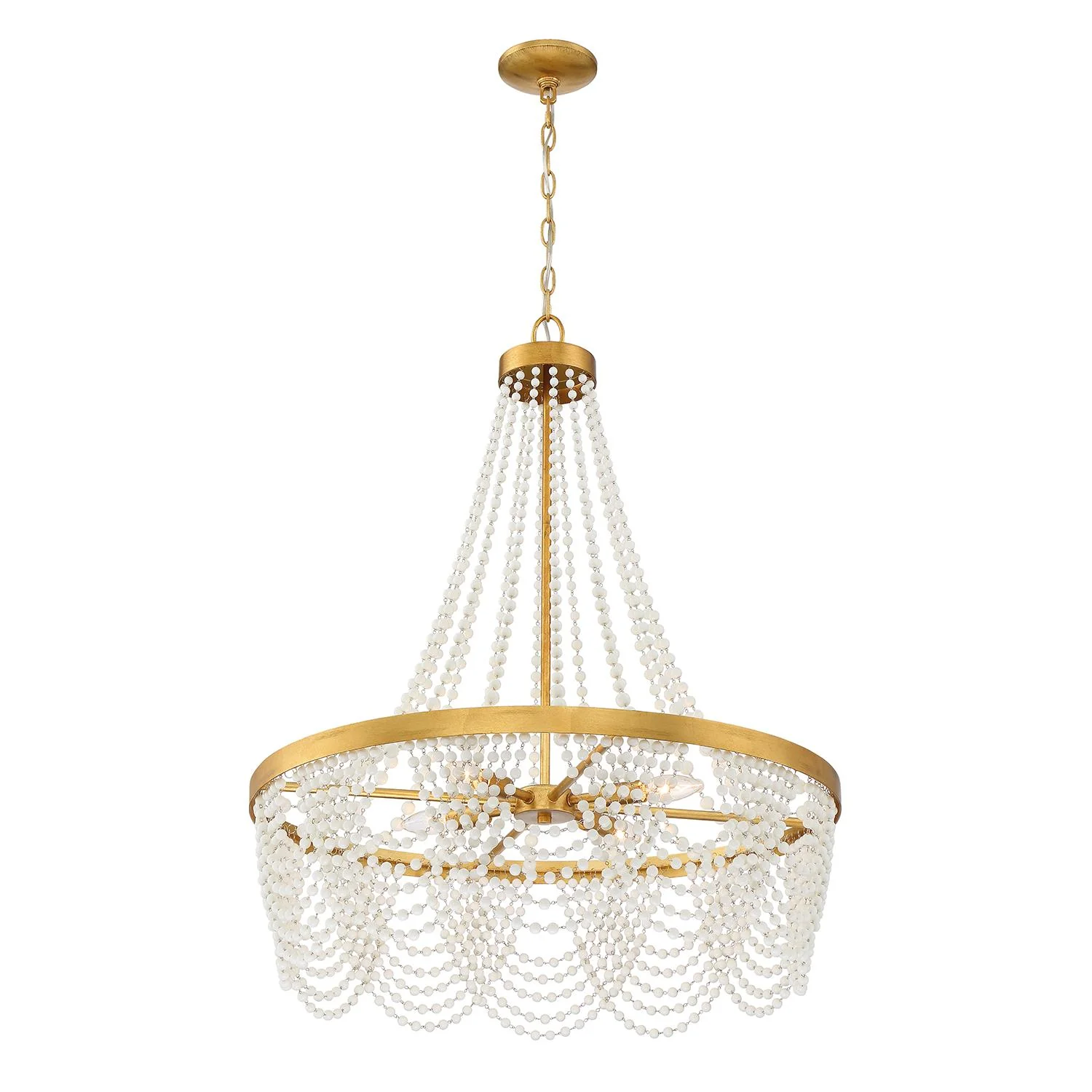 Crystorama Fiona 27'' Antique Gold Chandelier - Image 2