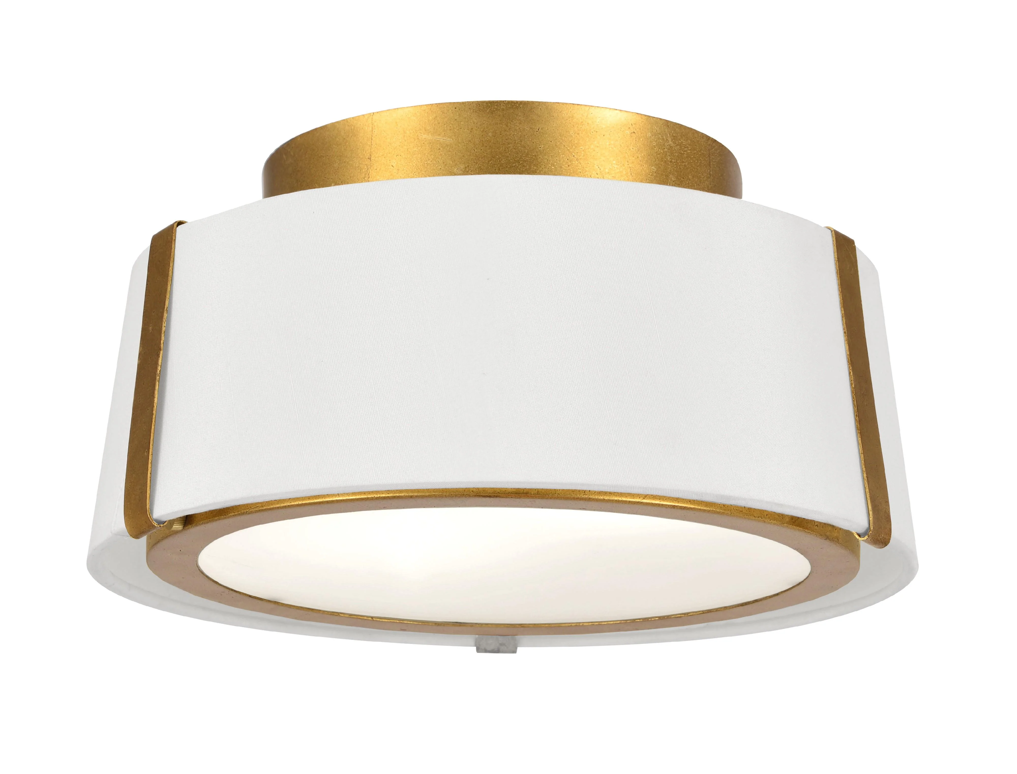 Crystorama Fulton 12'' Antique Gold Semi Flush Mount