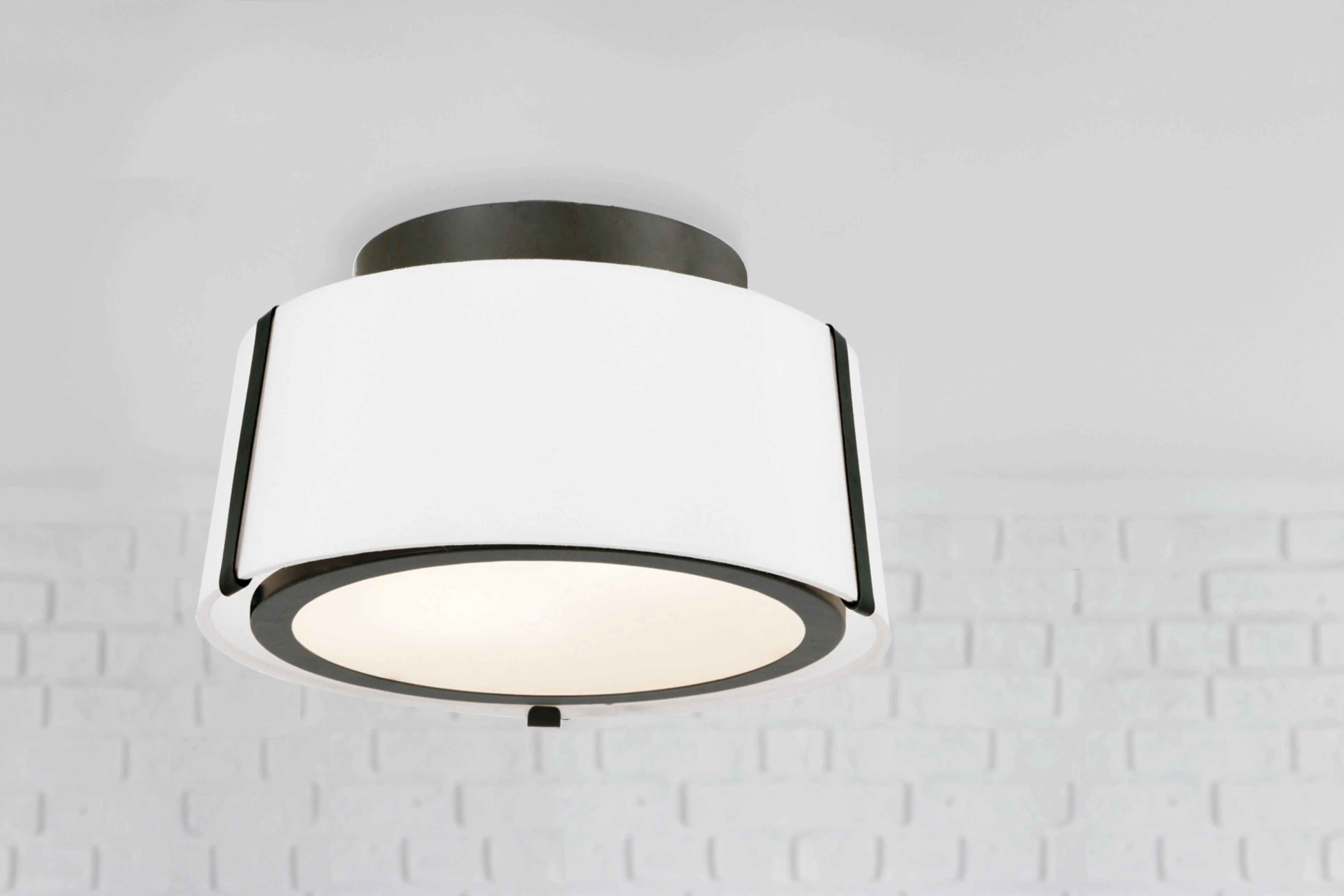 Crystorama Fulton 12'' Black Semi Flush Mount - Image 6