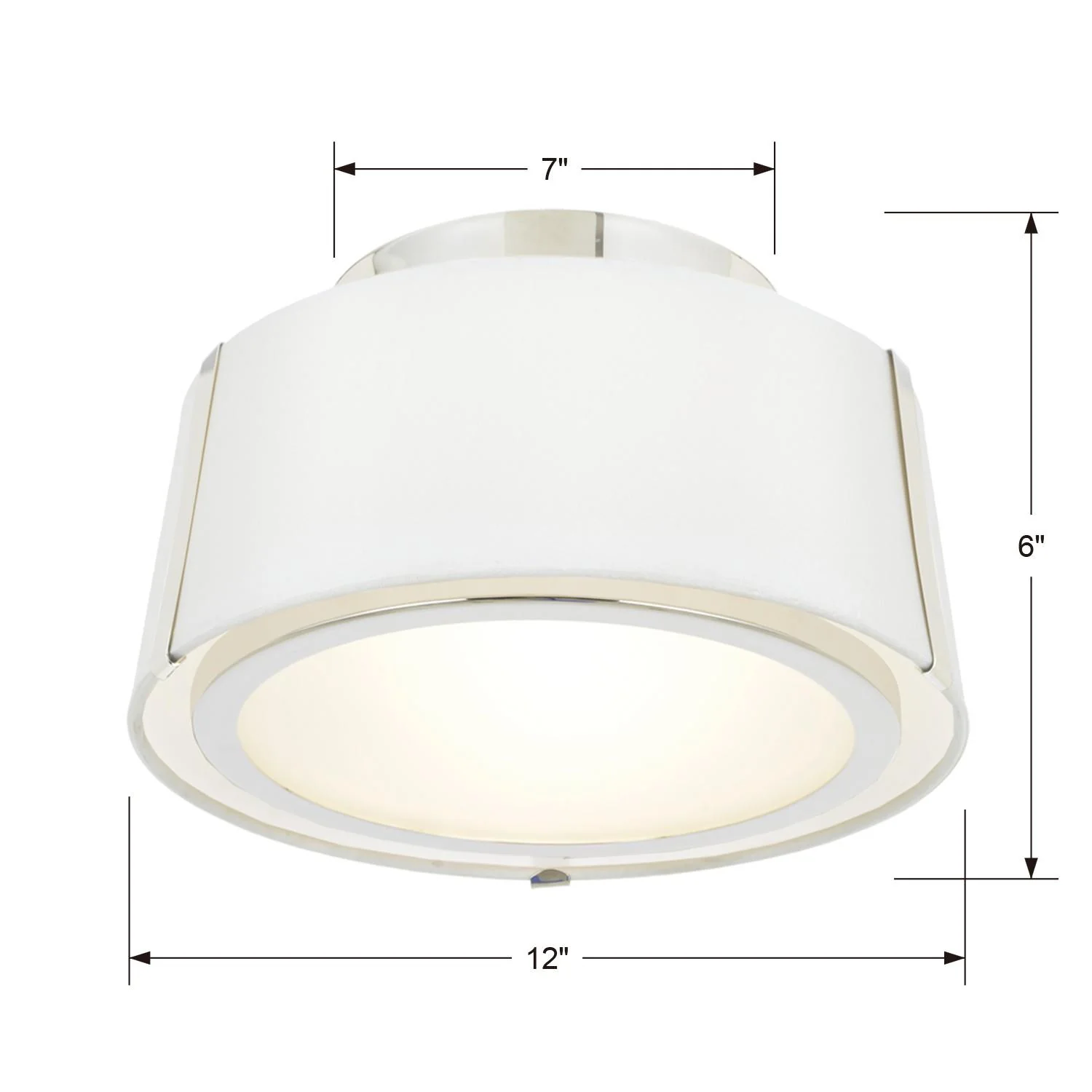 Crystorama Fulton 12'' Polished Nickel Semi Flush Mount - Image 5