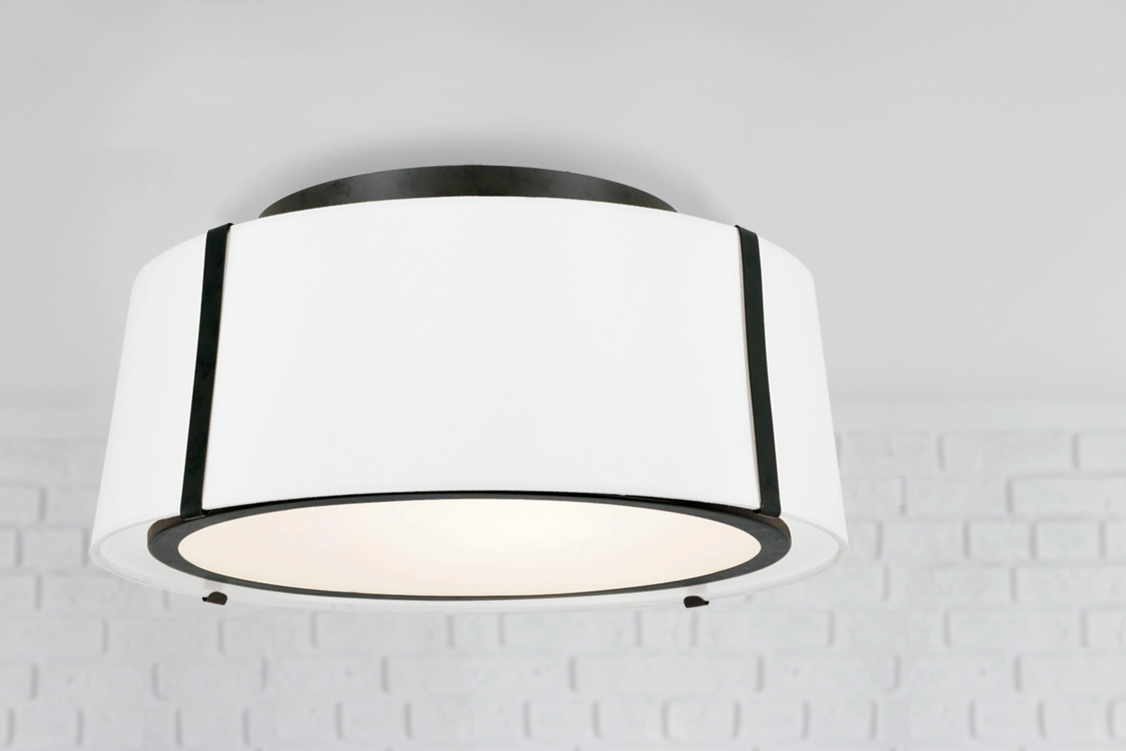 Crystorama Fulton 18'' Black Semi Flush Mount - Image 6