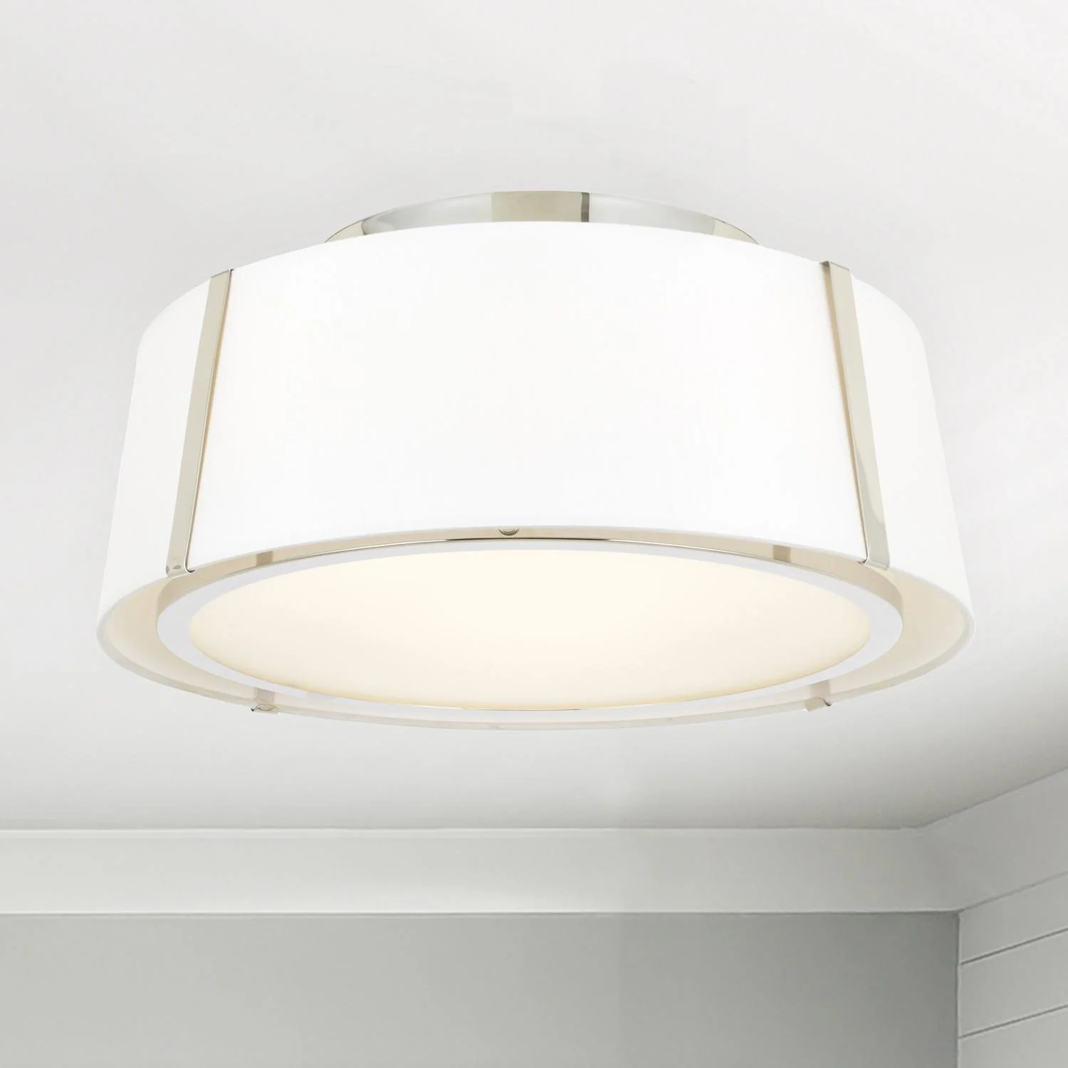 Crystorama Fulton 18'' Polished Nickel Semi Flush Mount - Image 6