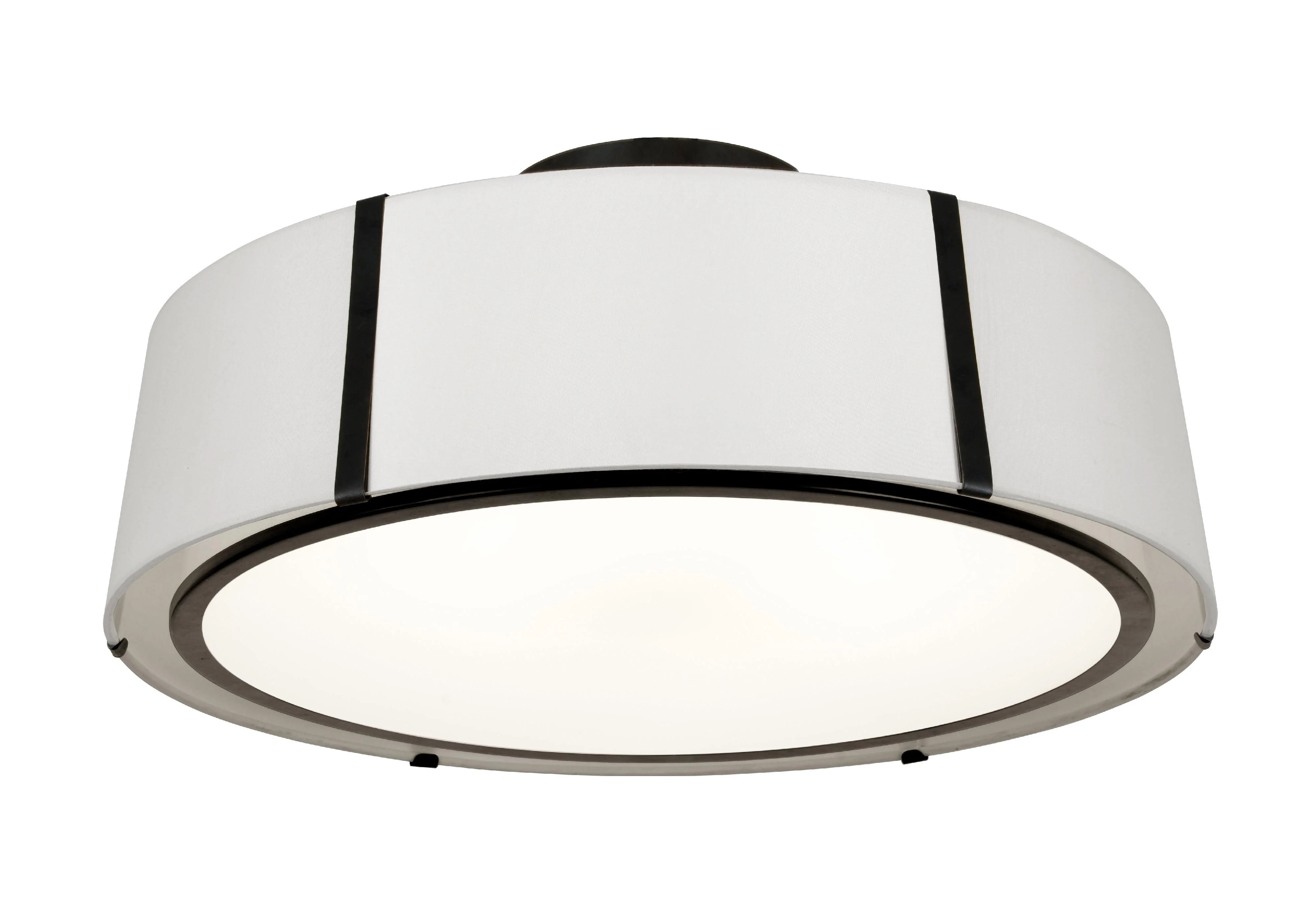 Crystorama Fulton 24'' Black Semi Flush Mount