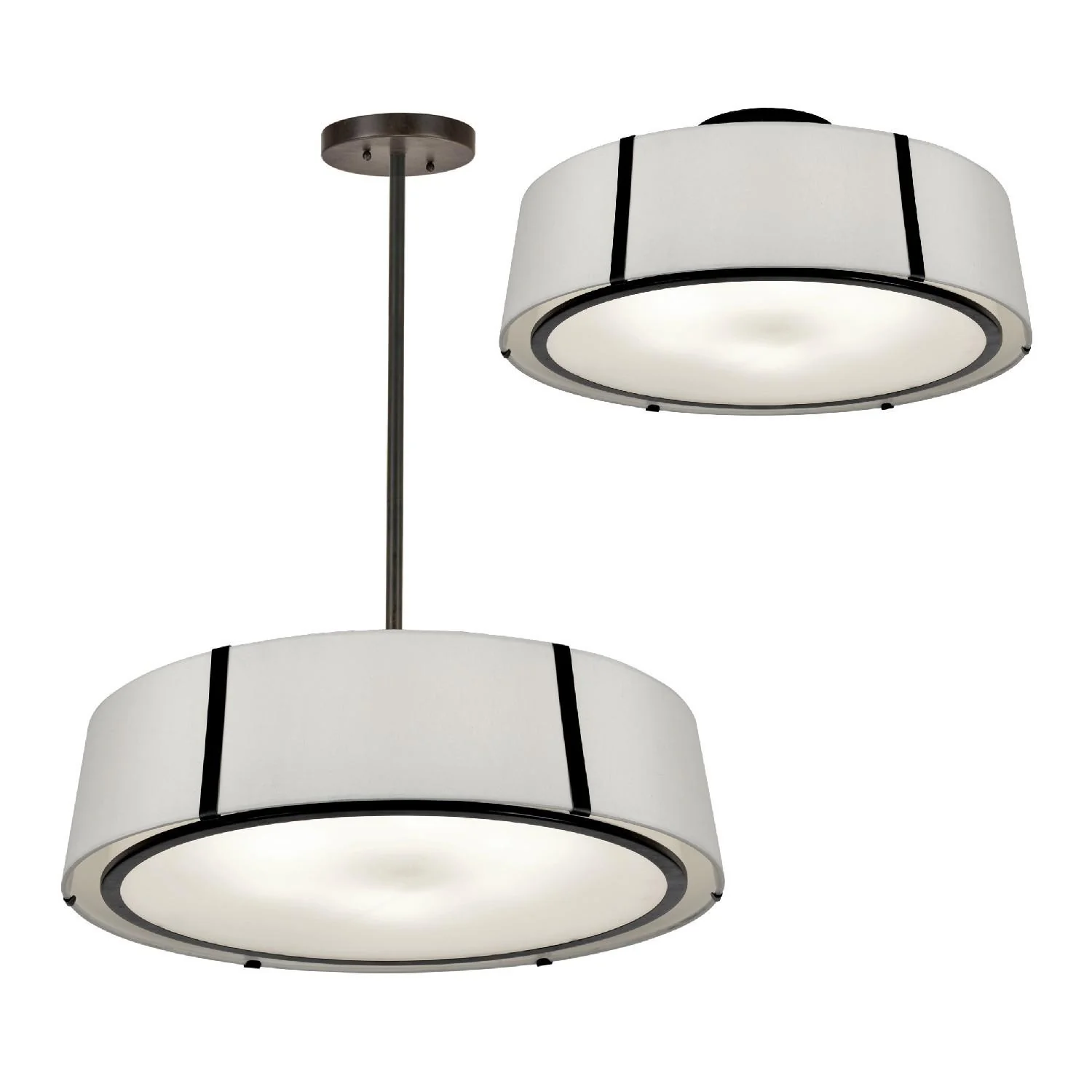 Crystorama Fulton 24'' Black Semi Flush Mount - Image 3