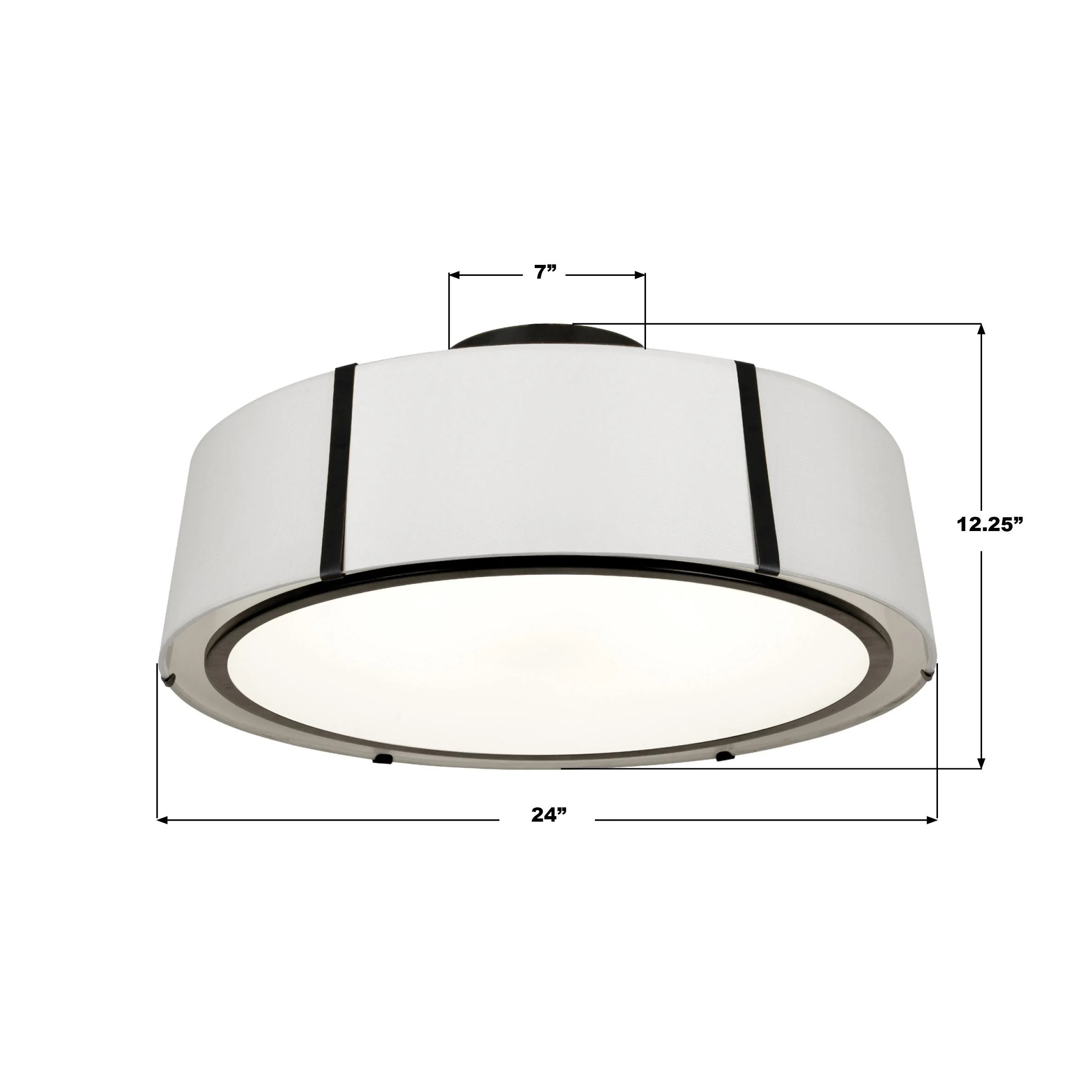 Crystorama Fulton 24'' Black Semi Flush Mount - Image 7
