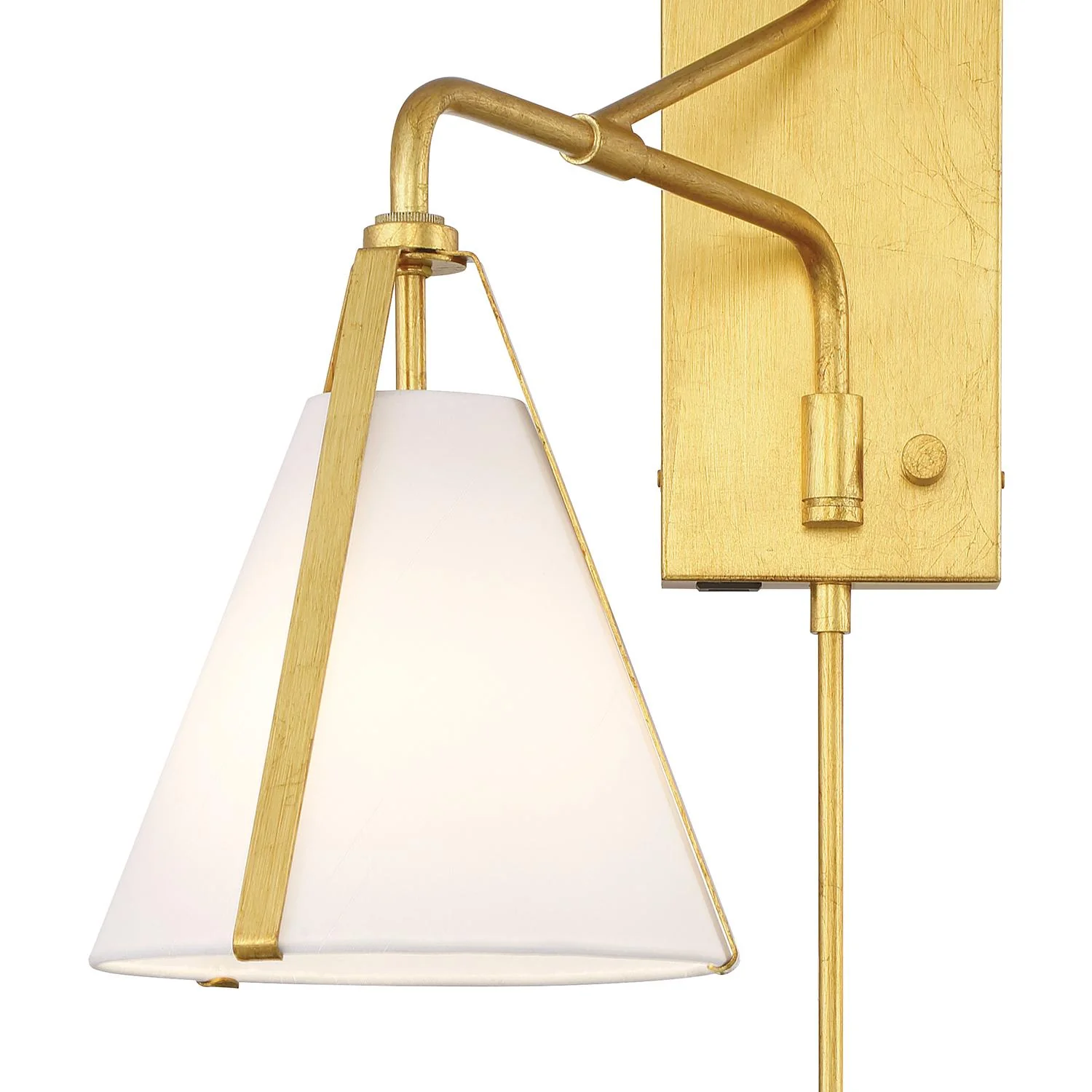 Crystorama Fulton 8'' Antique Gold Task Sconce - Image 6