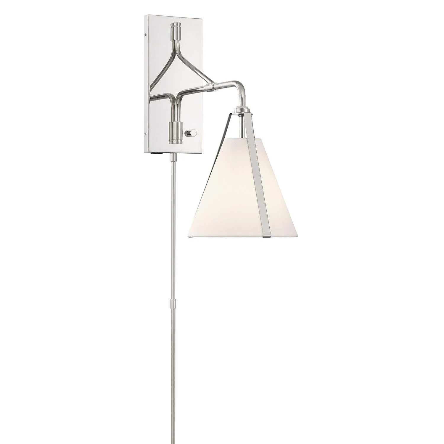 Crystorama Fulton 8'' Polished Nickel Task Sconce