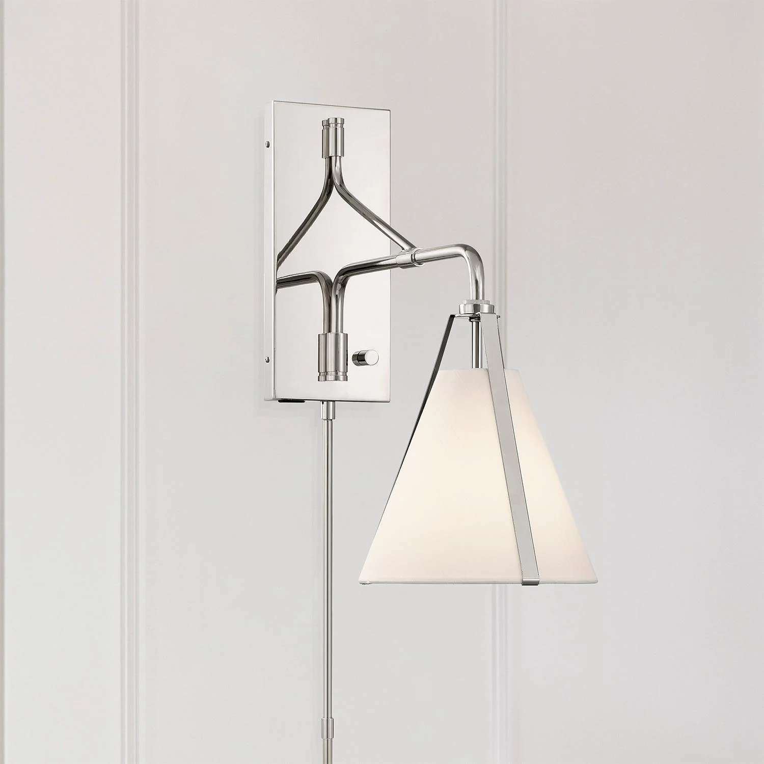 Crystorama Fulton 8'' Polished Nickel Task Sconce - Image 4