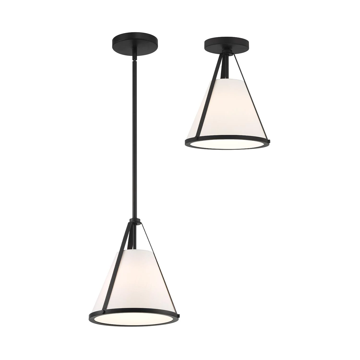 Crystorama Fulton 9.25'' Black Pendant - Image 5