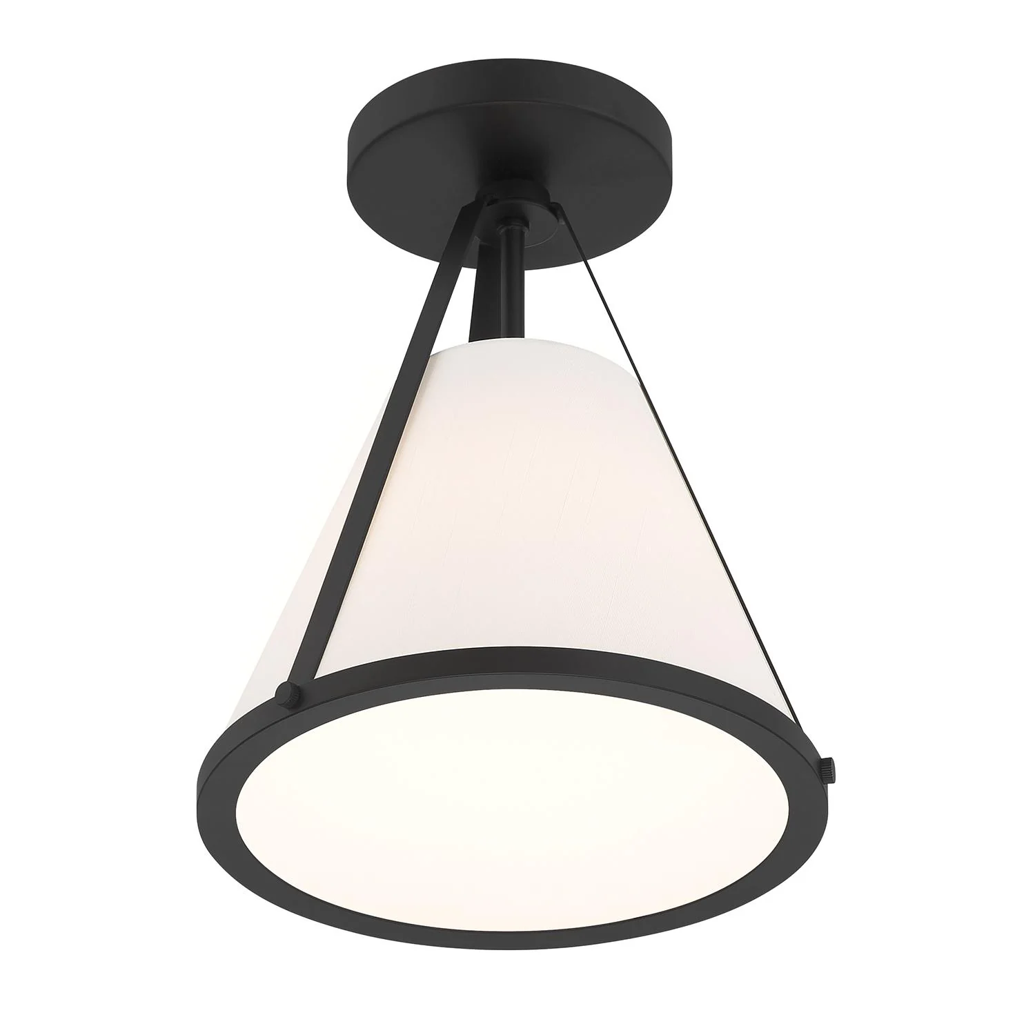 Crystorama Fulton 9.25'' Black Semi Flush Mount - Image 5
