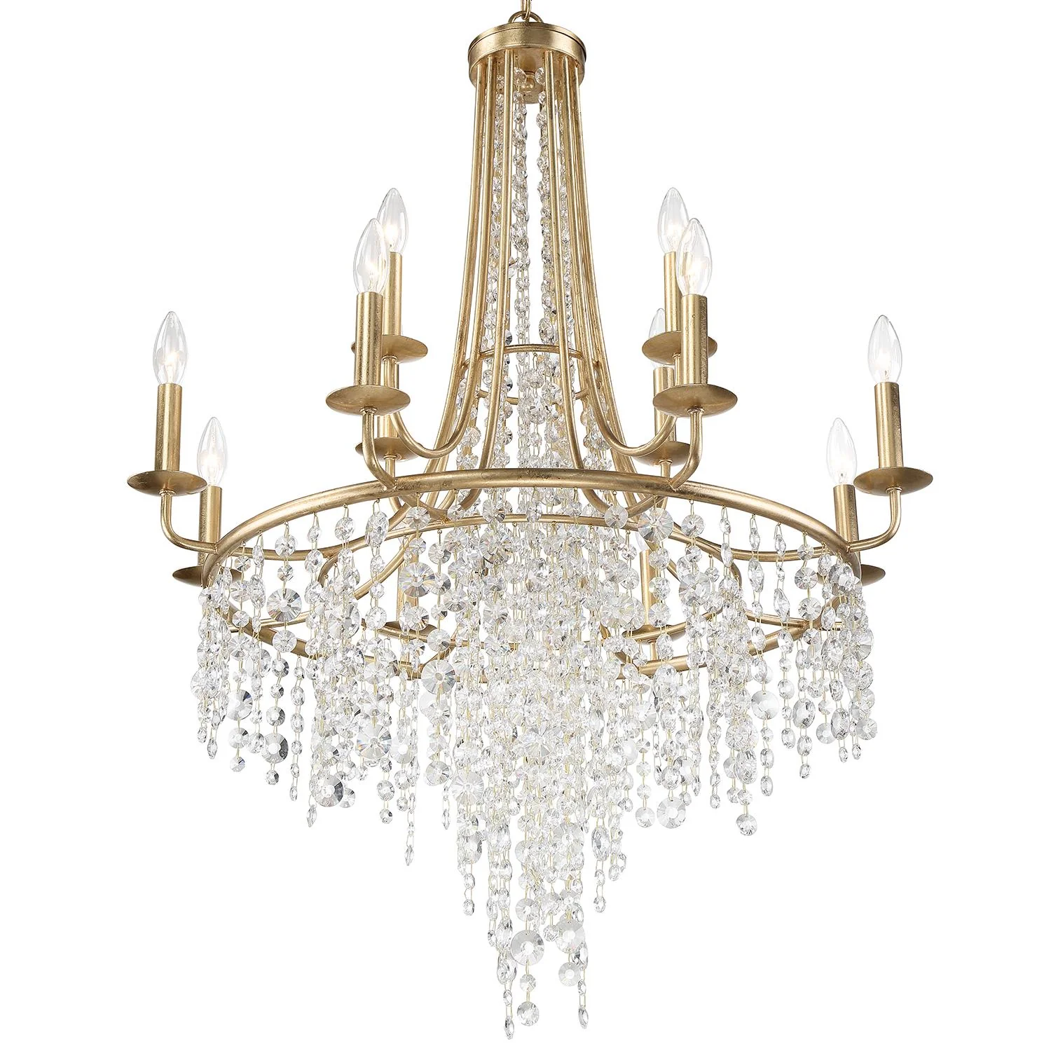 Crystorama Gabrielle 30'' Antique Gold Chandelier - Image 5