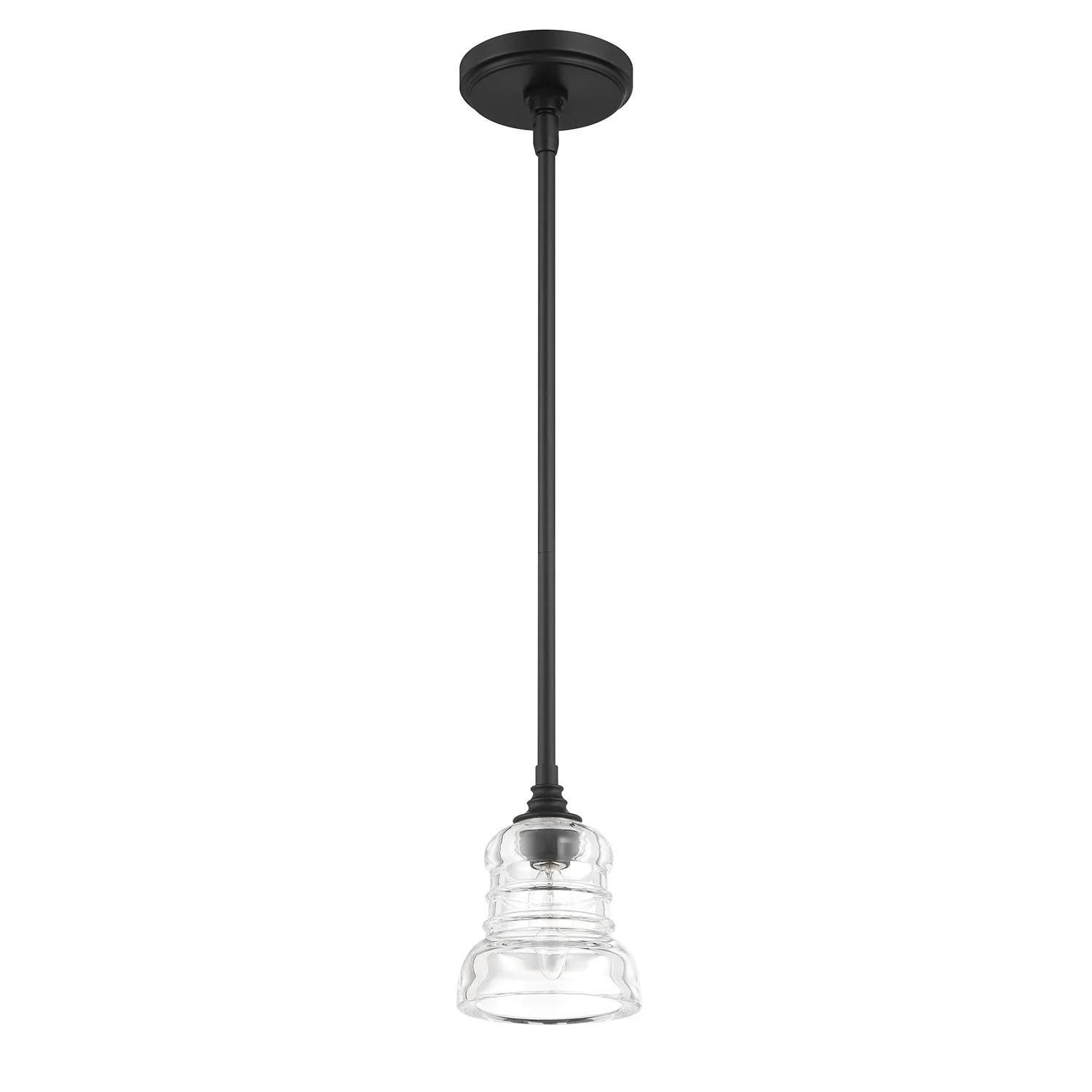 Crystorama Gregory 5'' Matte Black Pendant - Image 2