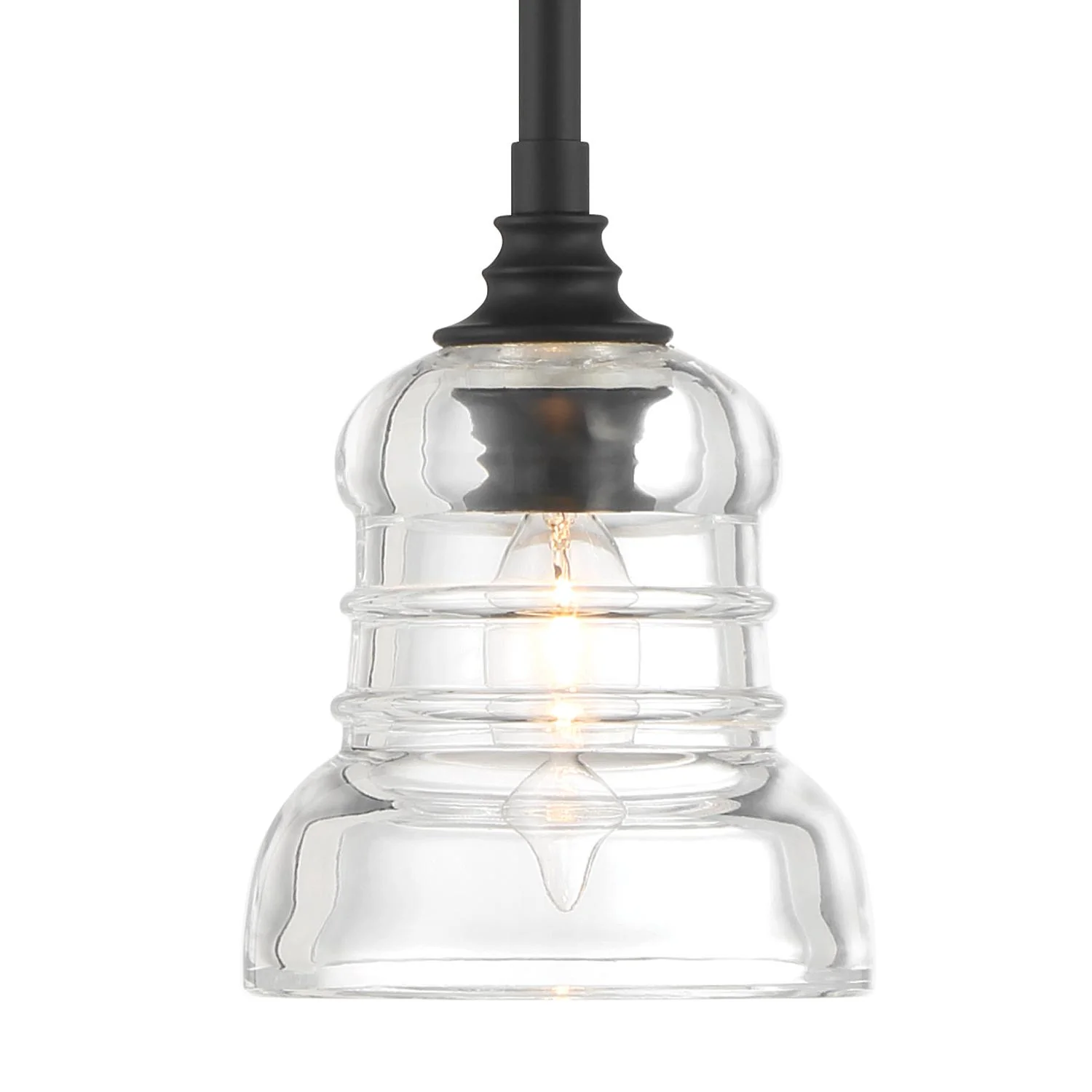 Crystorama Gregory 5'' Matte Black Pendant - Image 4