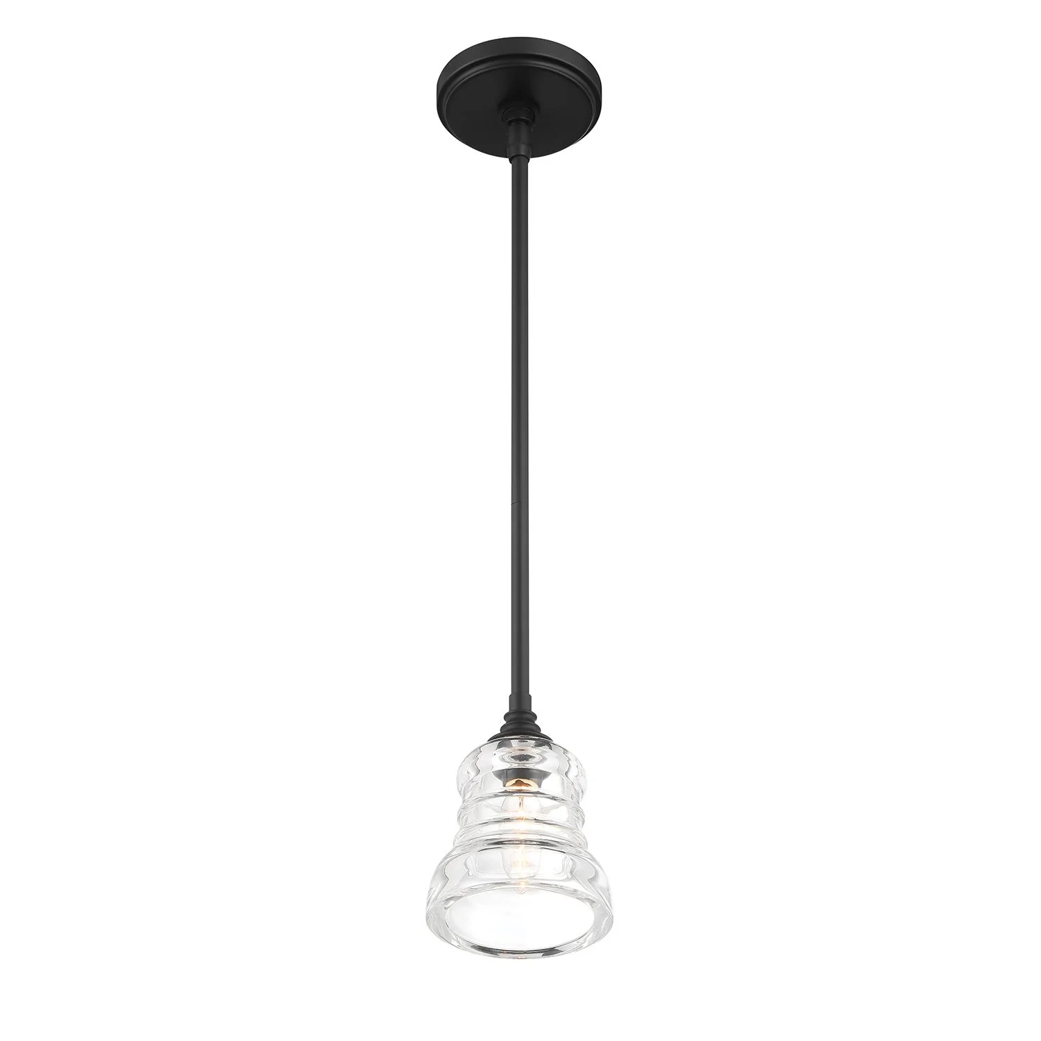 Crystorama Gregory 5'' Matte Black Pendant - Image 5