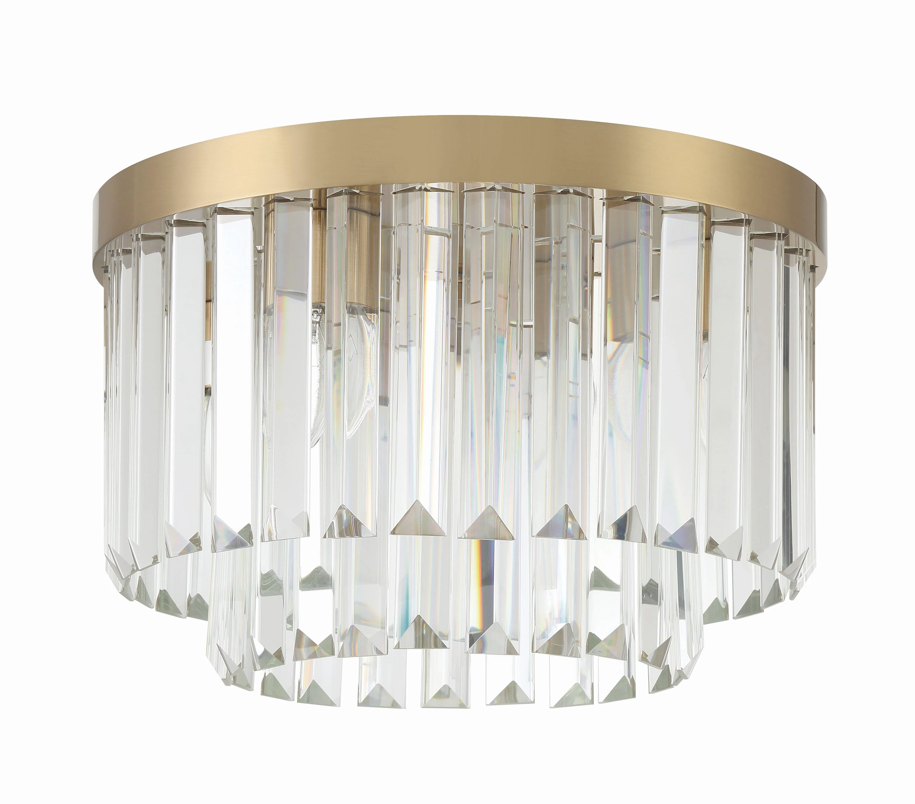 Crystorama Hayes 16'' Aged Brass Flush Mount - Image 3