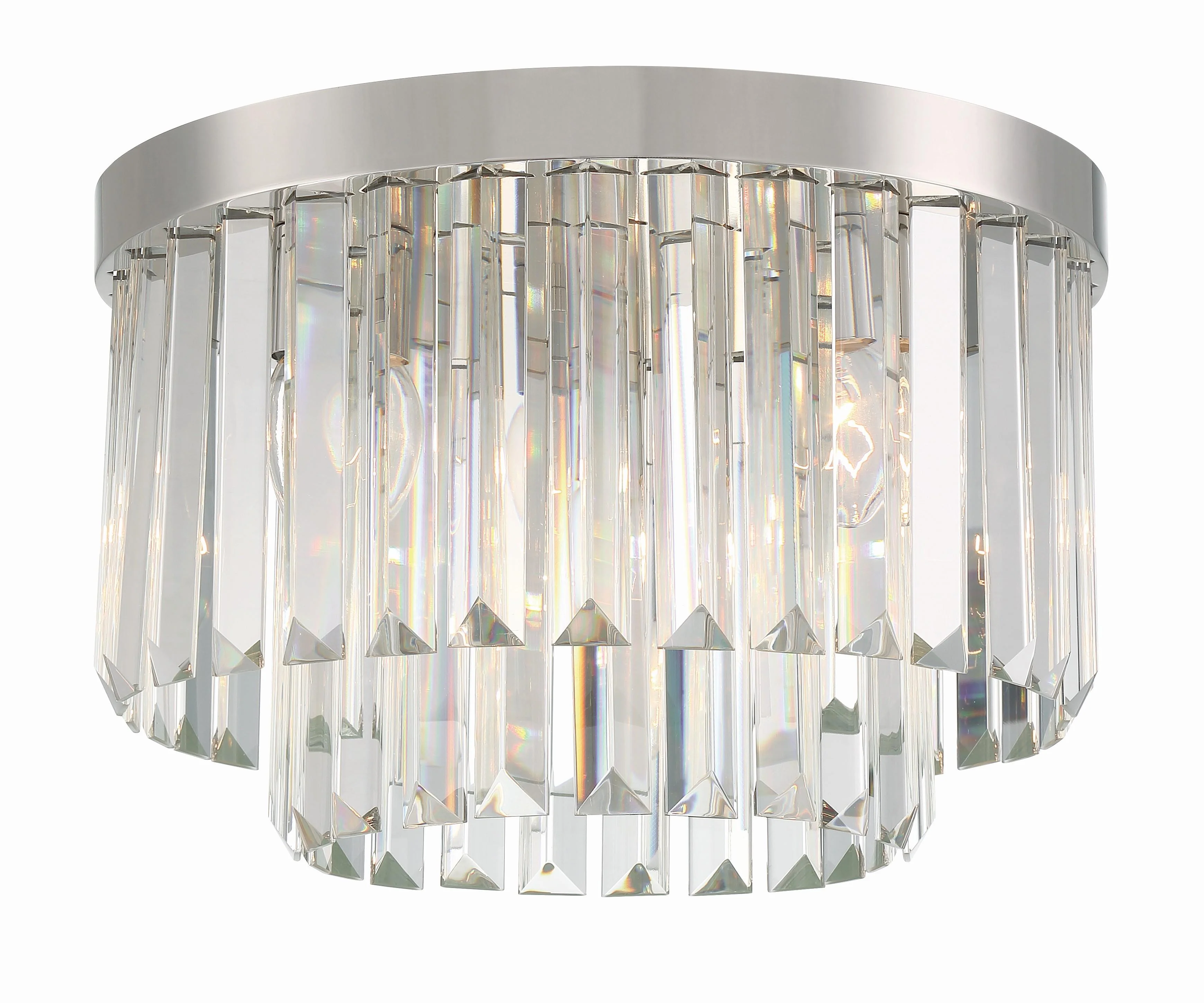 Crystorama Hayes 16'' Polished Nickel Flush Mount