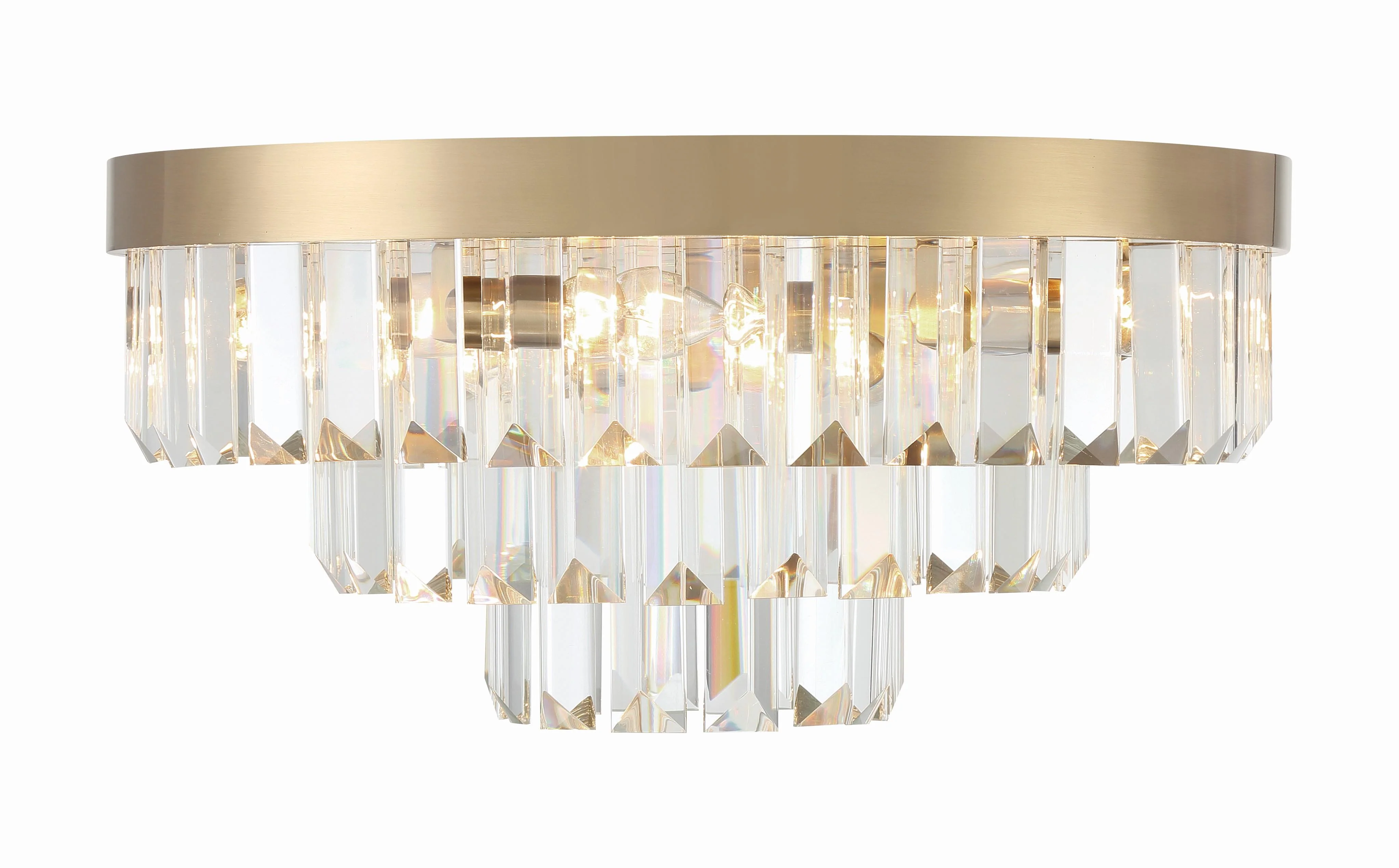 Crystorama Hayes 18'' Aged Brass Flush Mount - Image 2