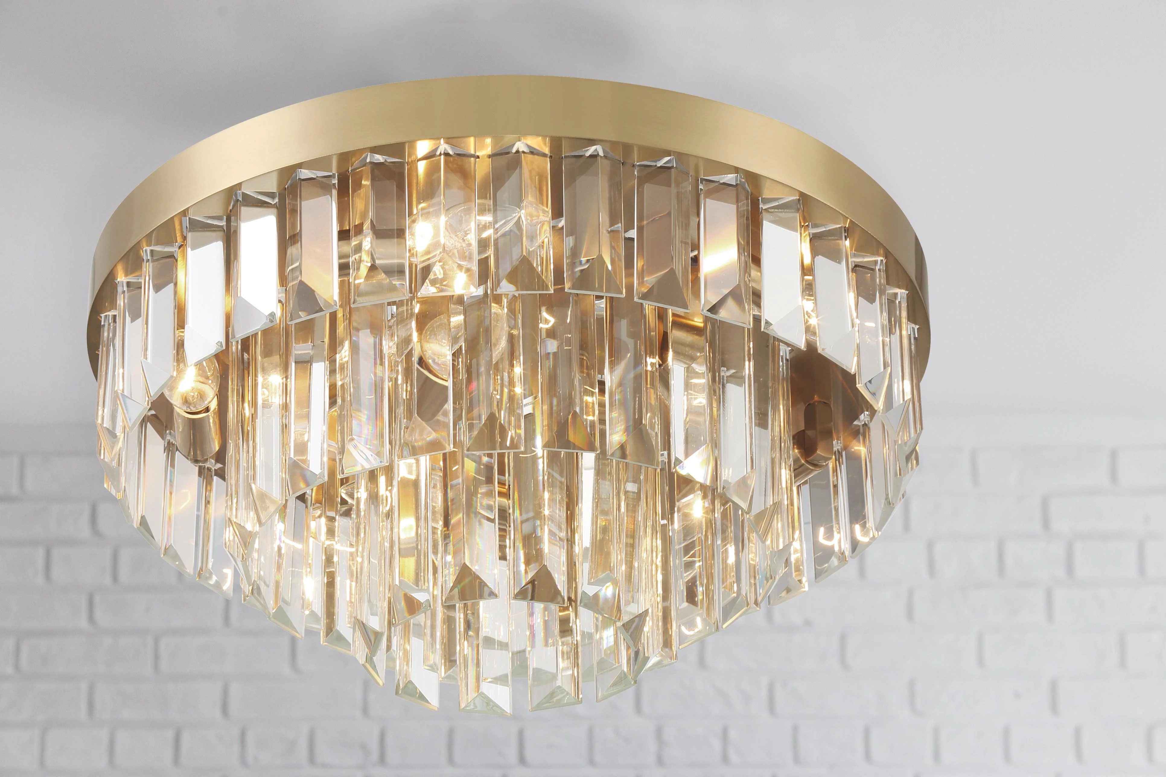 Crystorama Hayes 18'' Aged Brass Flush Mount - Image 6