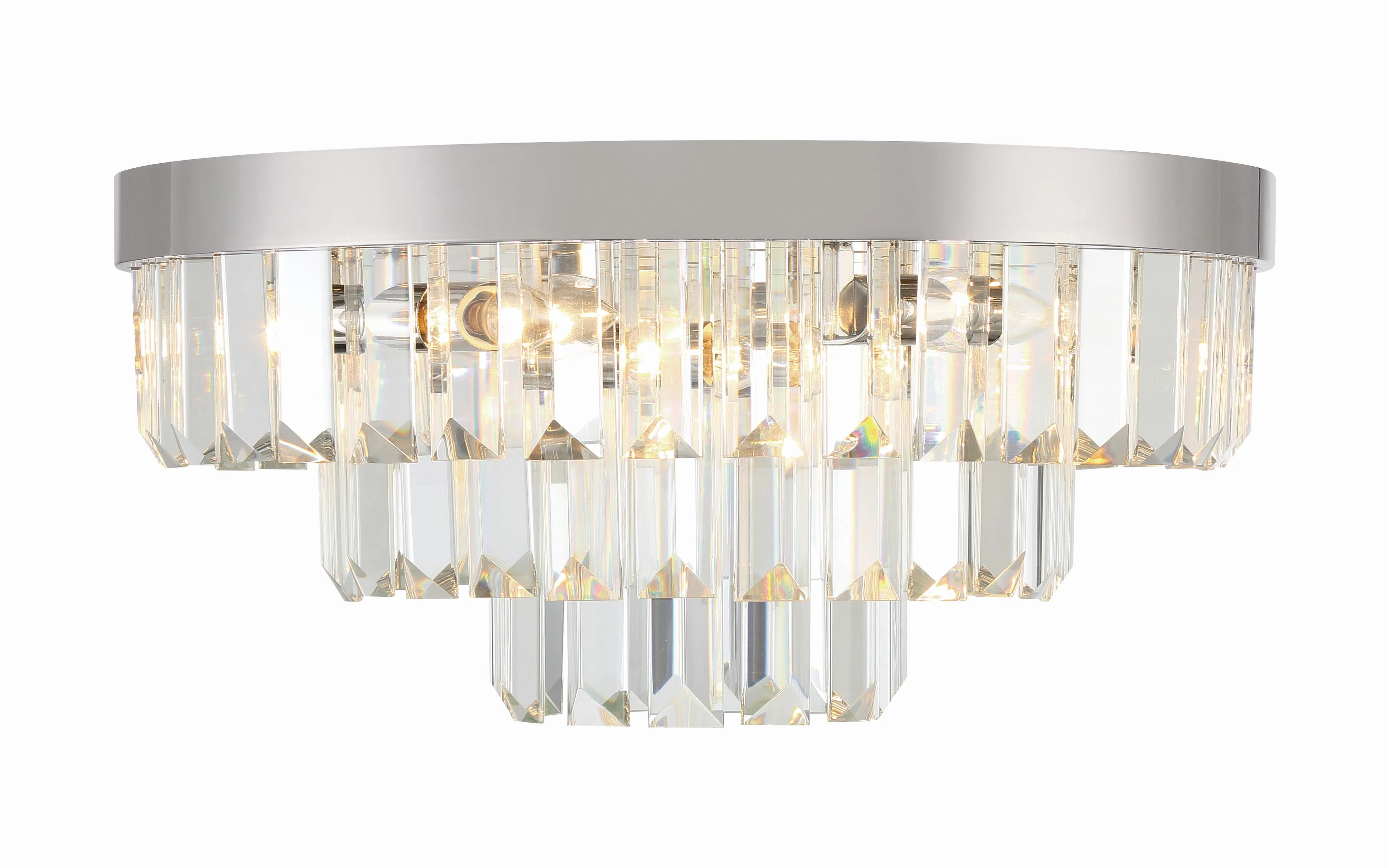 Crystorama Hayes 18'' Polished Nickel Flush Mount - Image 4