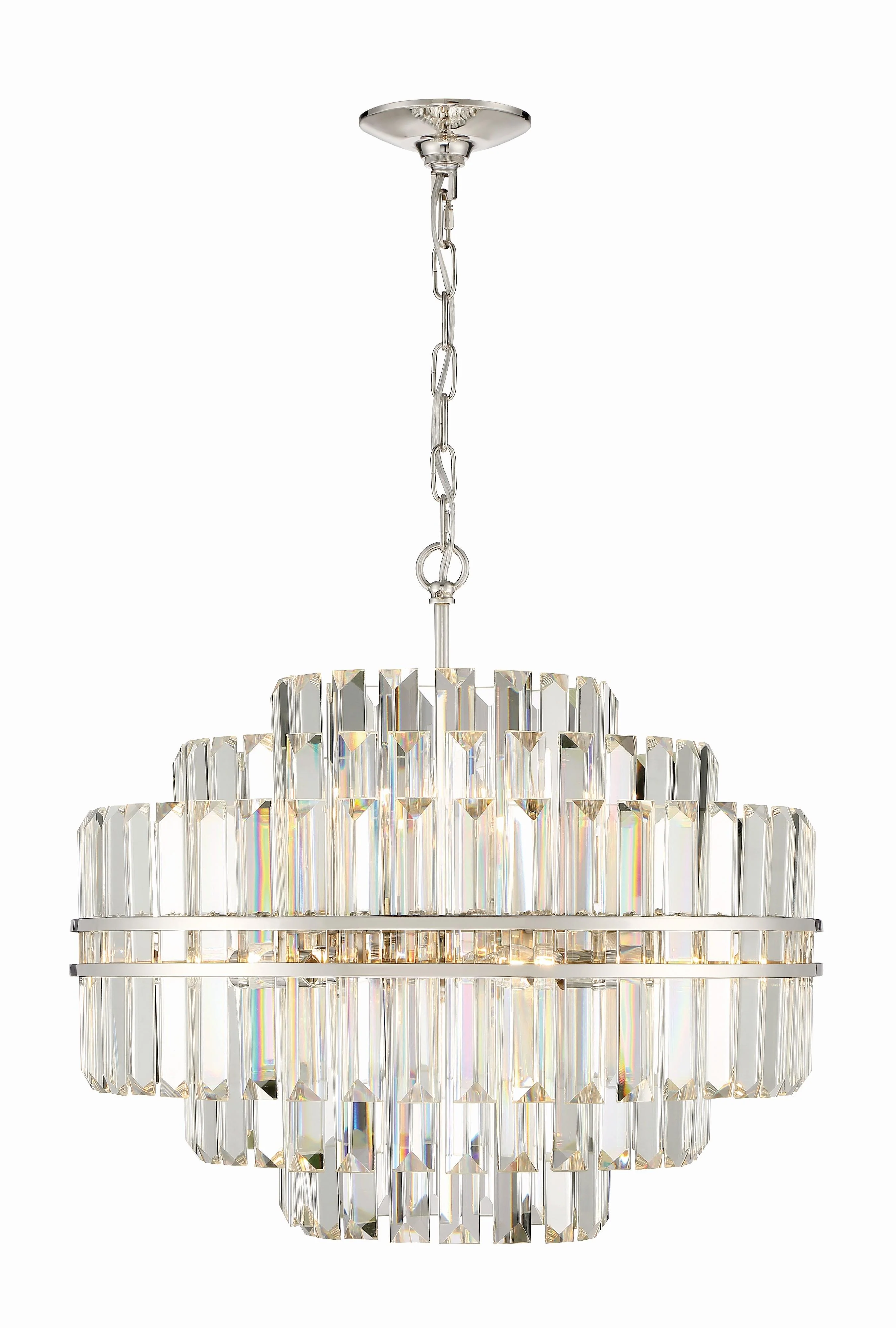 Crystorama Hayes 22'' Polished Nickel Chandelier - Image 2