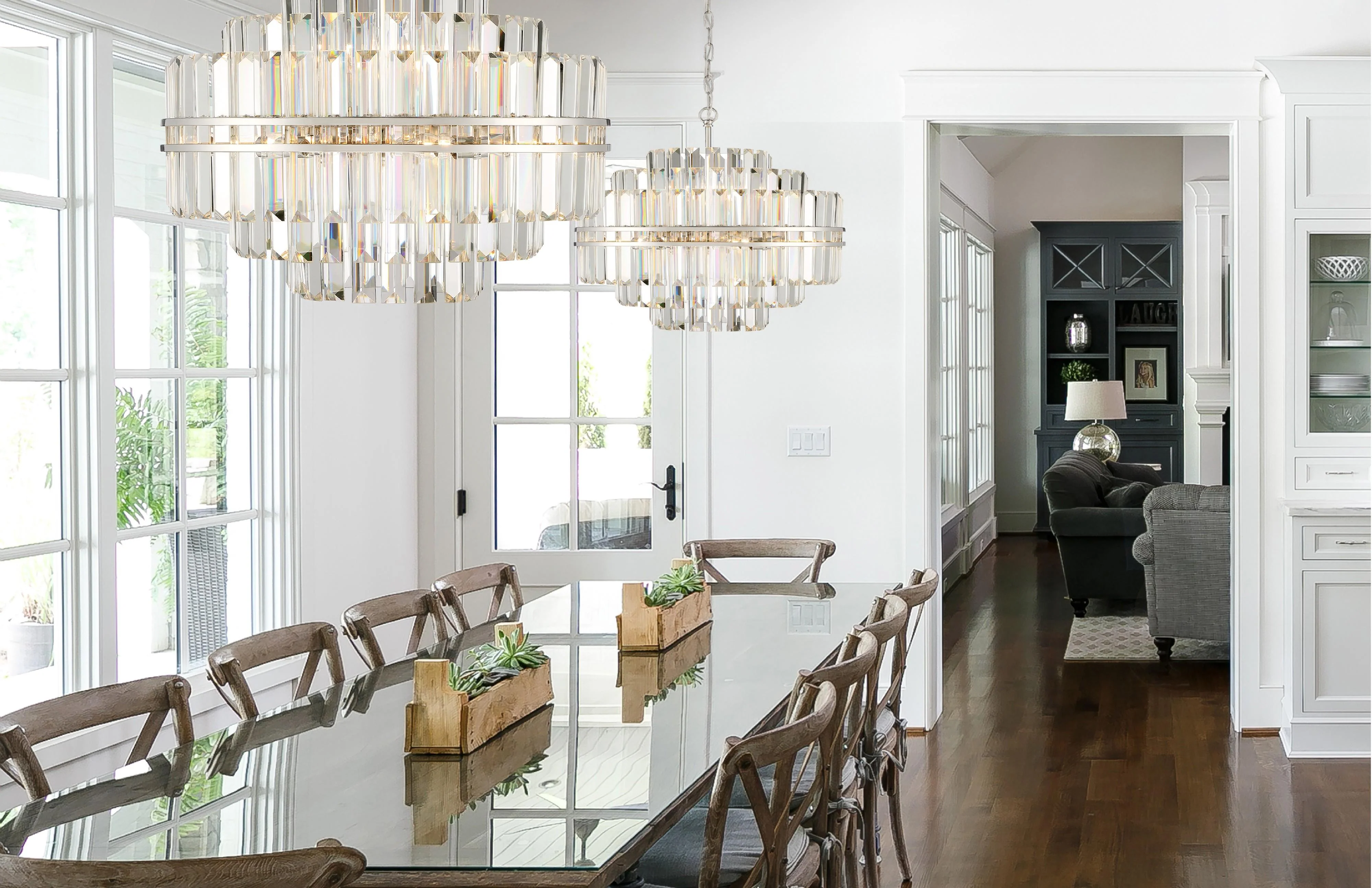 Crystorama Hayes 22'' Polished Nickel Chandelier - Image 6