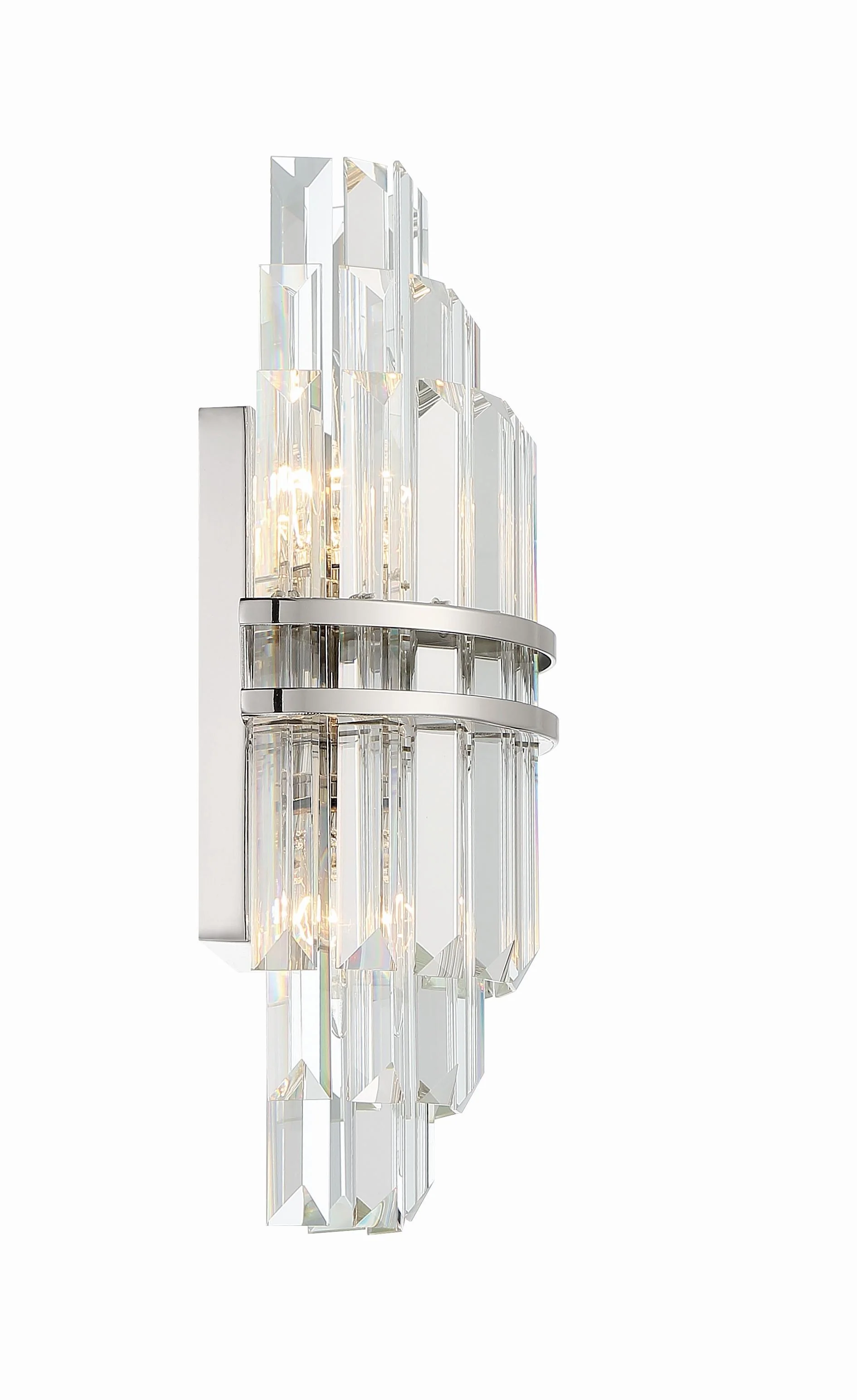 Crystorama Hayes 7.5'' Polished Nickel Sconce - Image 2