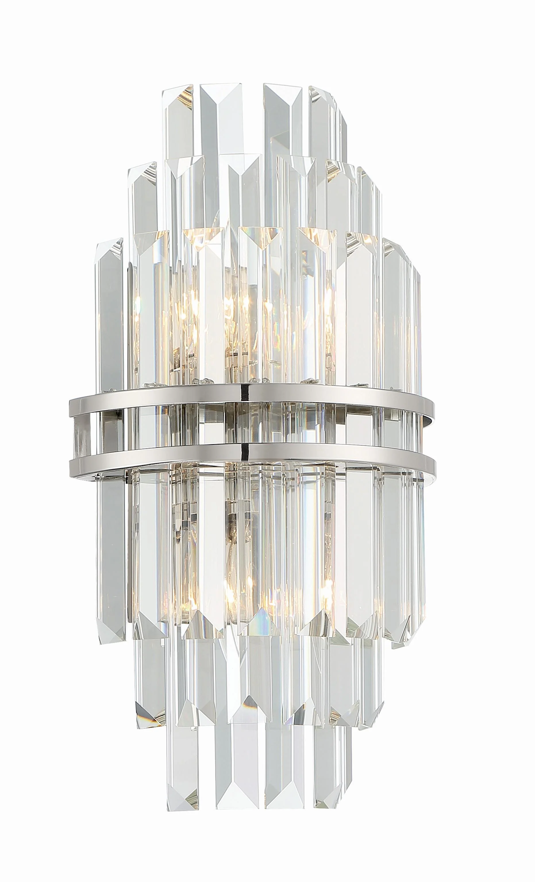 Crystorama Hayes 7.5'' Polished Nickel Sconce - Image 3