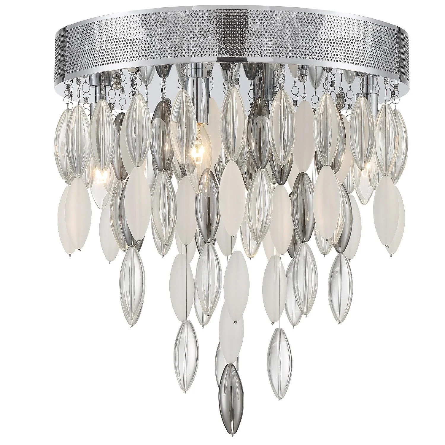 Crystorama Hudson 16'' Polished Chrome Flush Mount