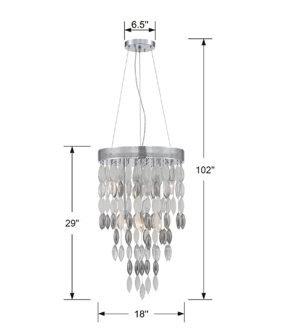 Crystorama Hudson 18'' Polished Chrome Chandelier - Image 2