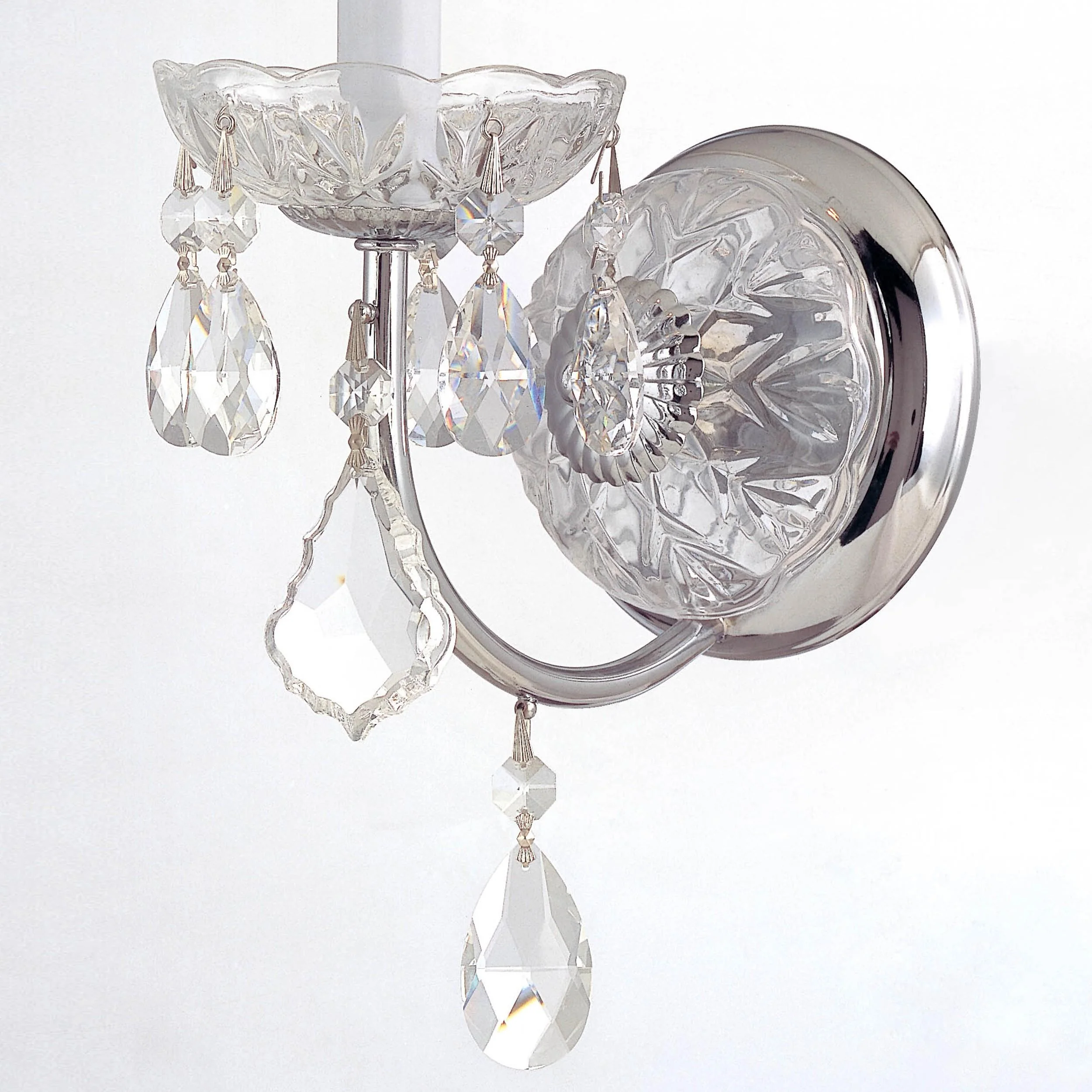 Crystorama Imperial 4.75'' Italian Crystal Polished Chrome Sconce - Image 2