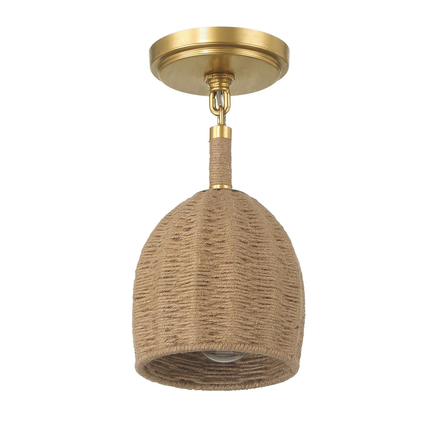 Crystorama Jace 6'' Led Soft Gold Semi Flush Mount - Image 3