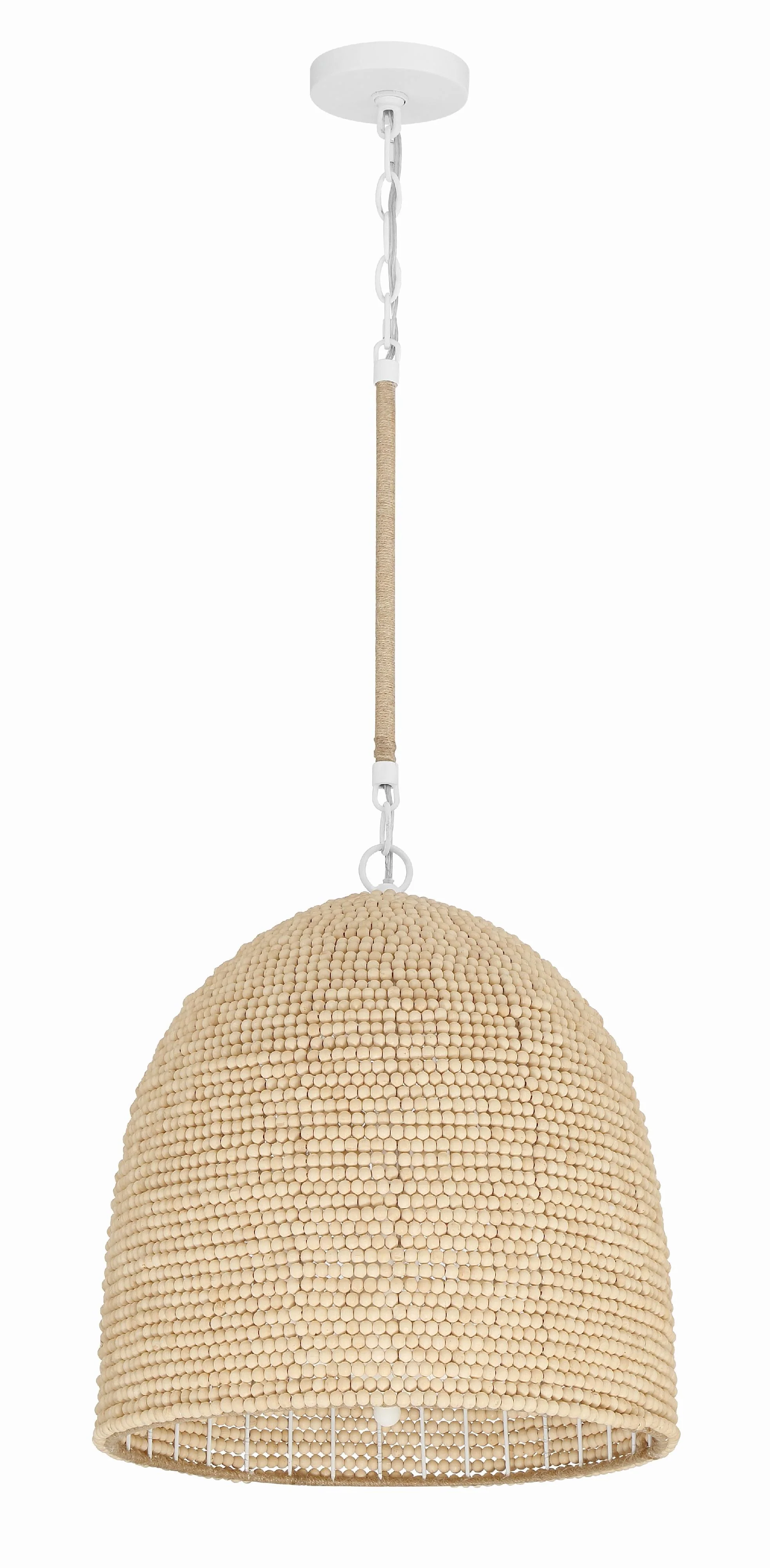 Crystorama Jasper 16'' Matte White Pendant - Image 3