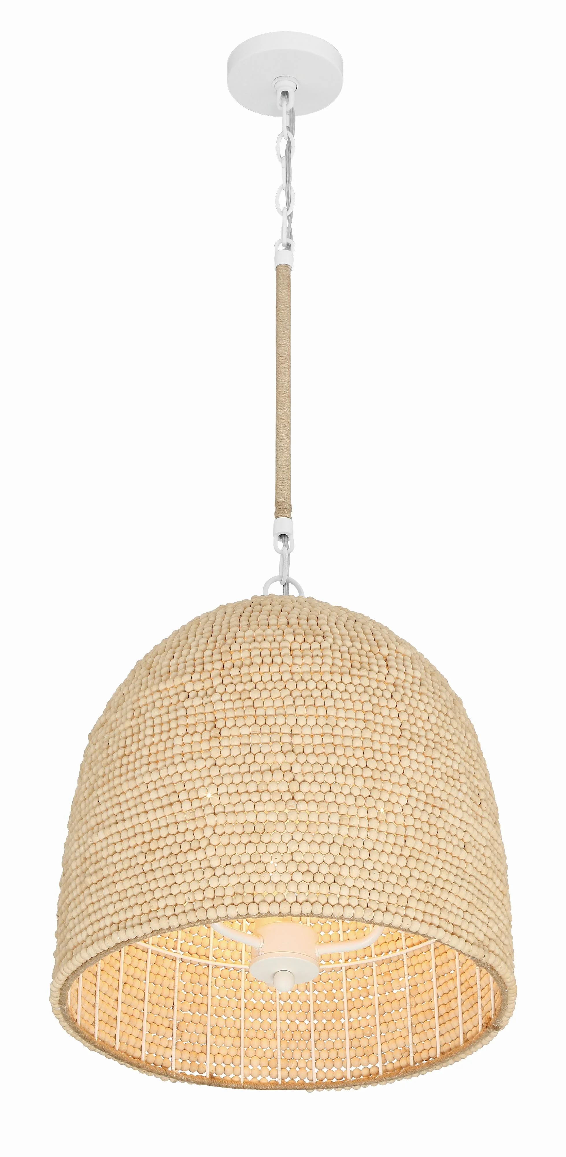 Crystorama Jasper 16'' Matte White Pendant - Image 4