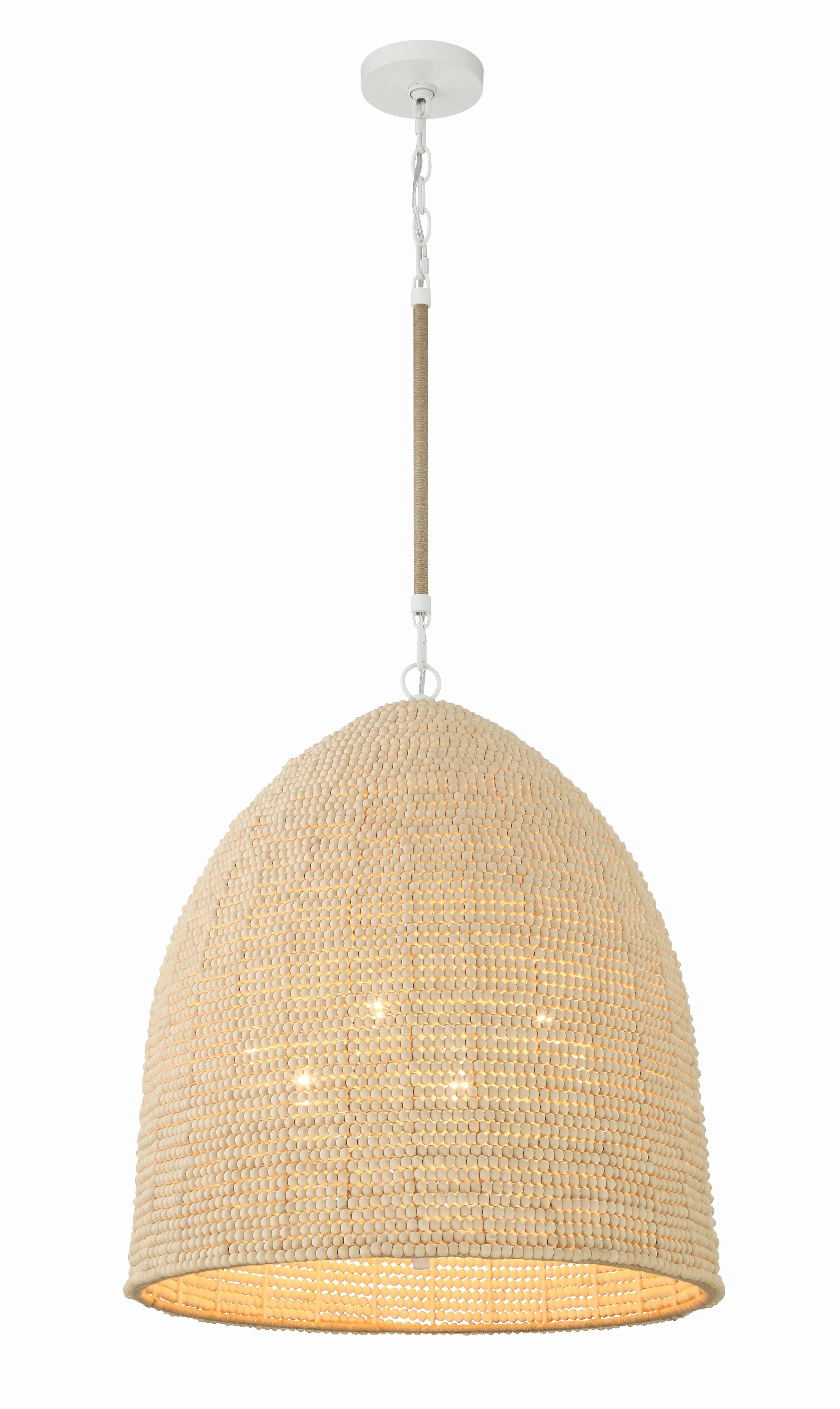 Crystorama Jasper 20'' Matte White Pendant