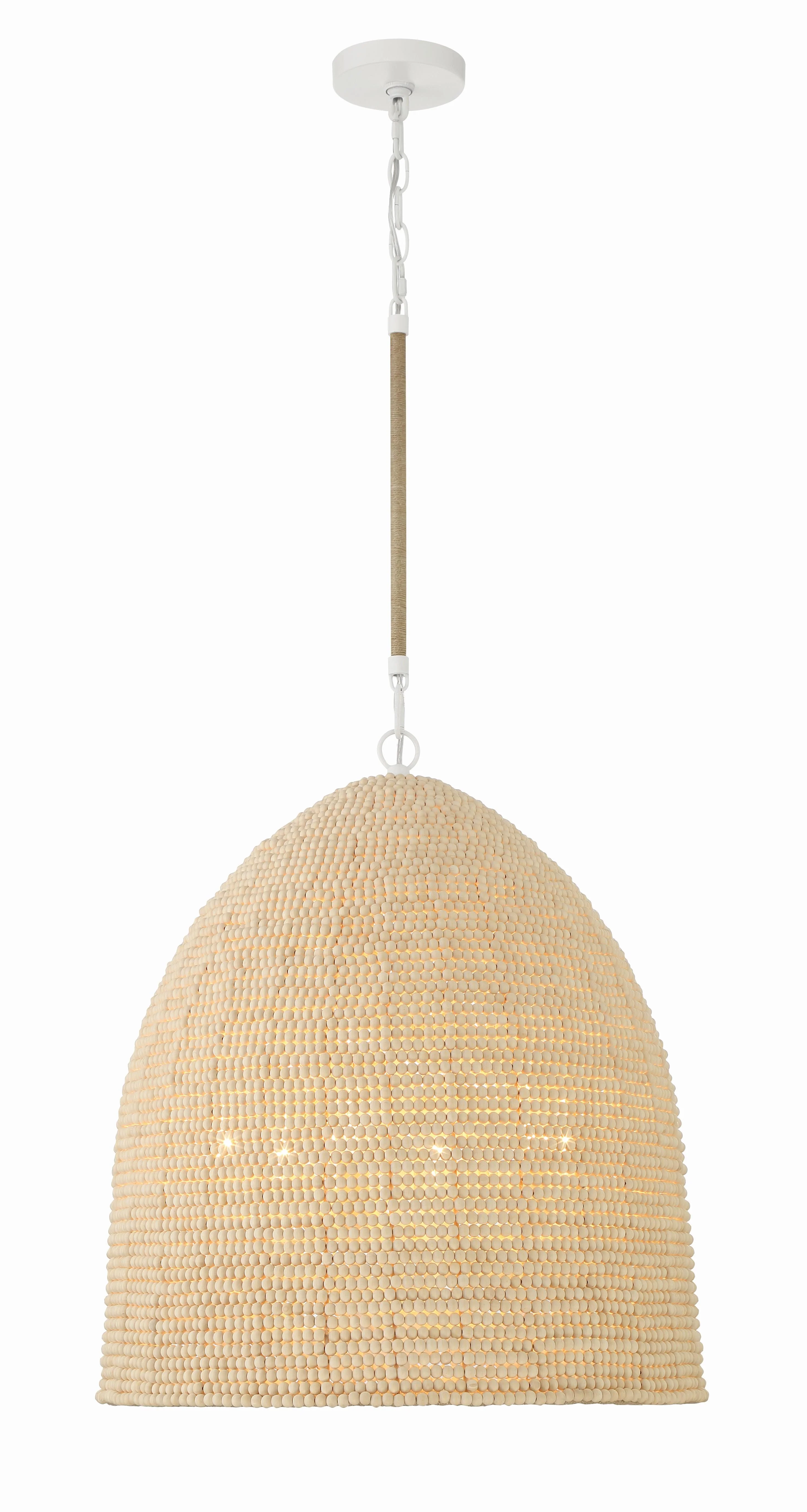 Crystorama Jasper 20'' Matte White Pendant - Image 3
