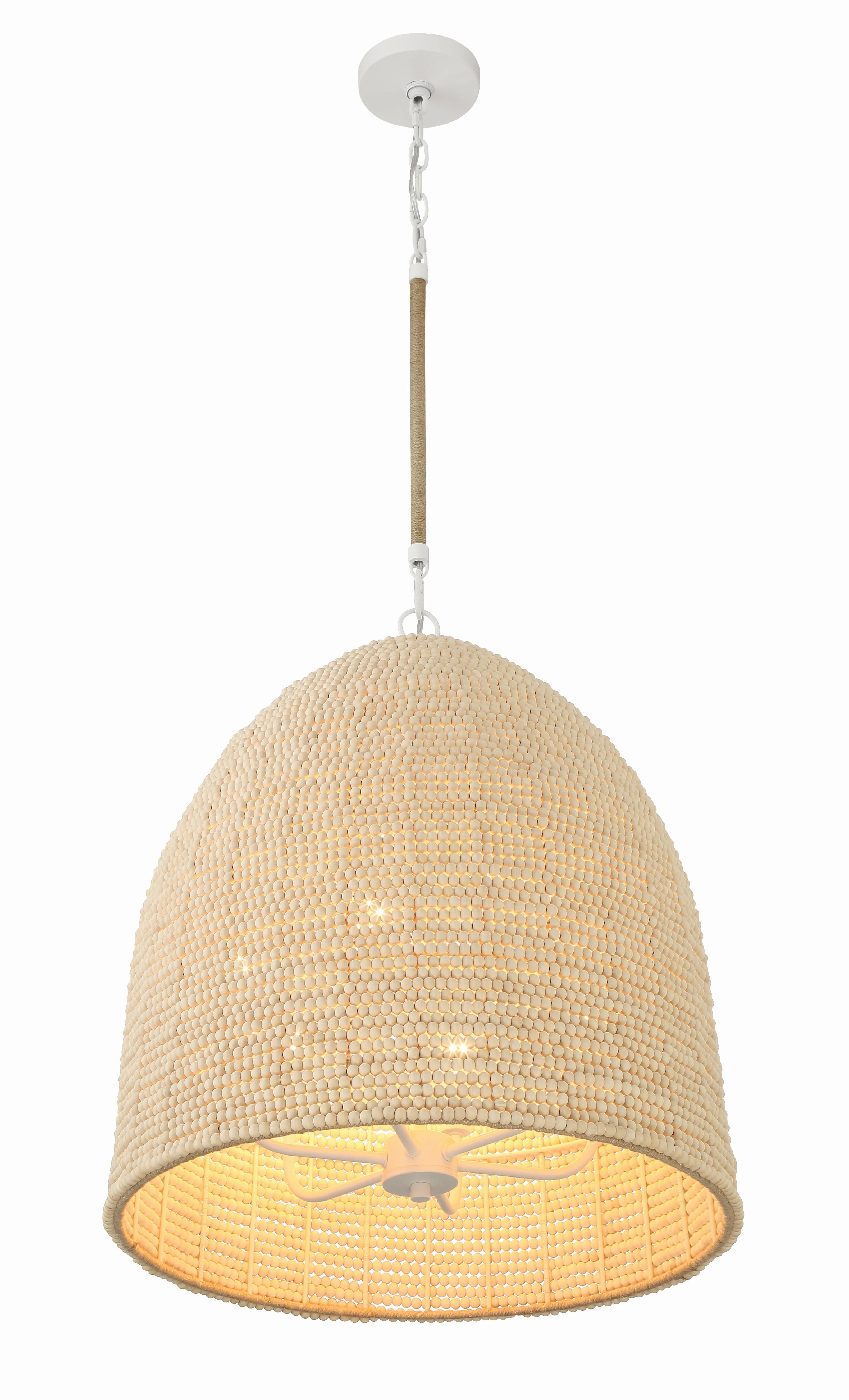 Crystorama Jasper 20'' Matte White Pendant - Image 4