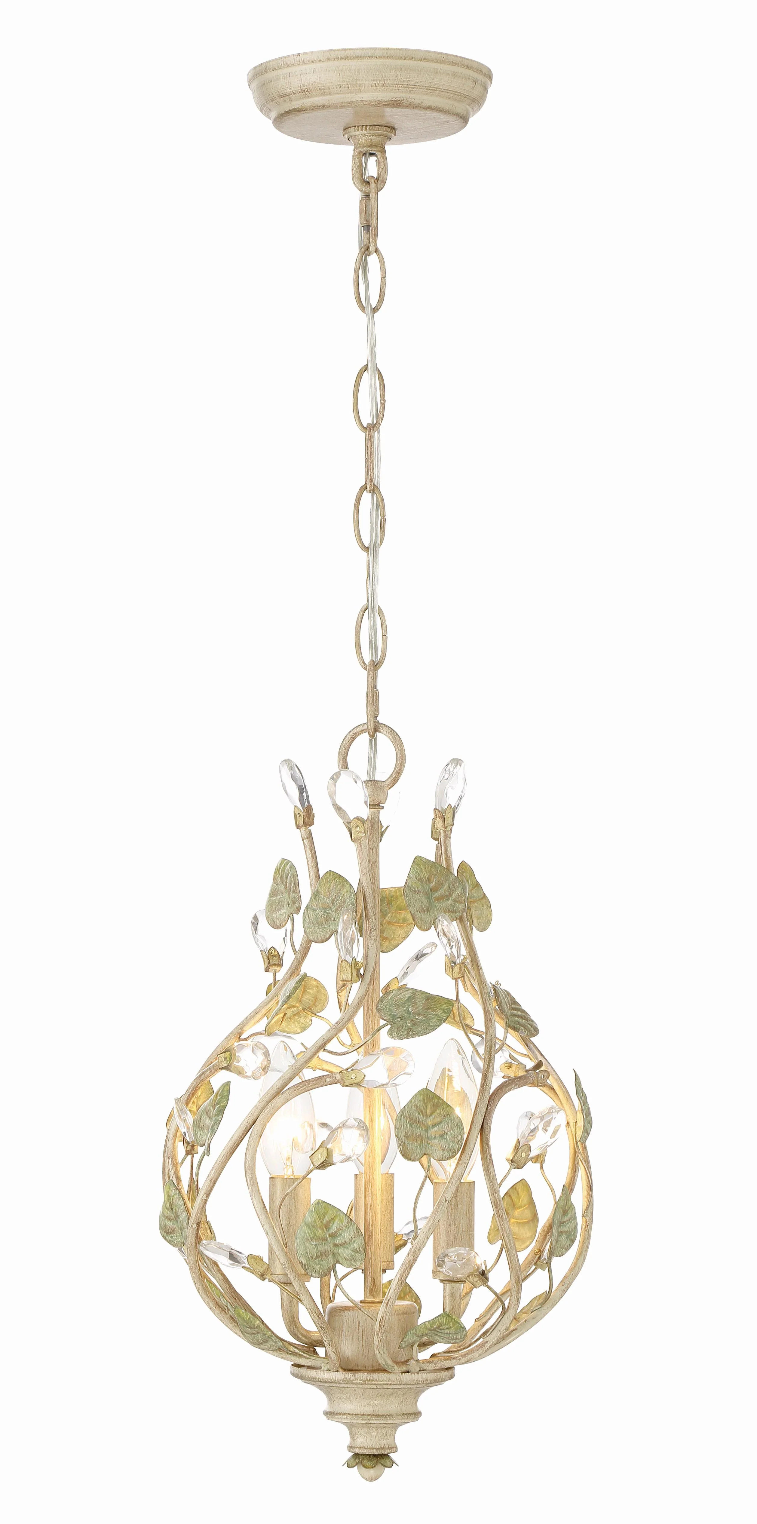Crystorama Josie 9'' Champagne Green Tea Chandelier