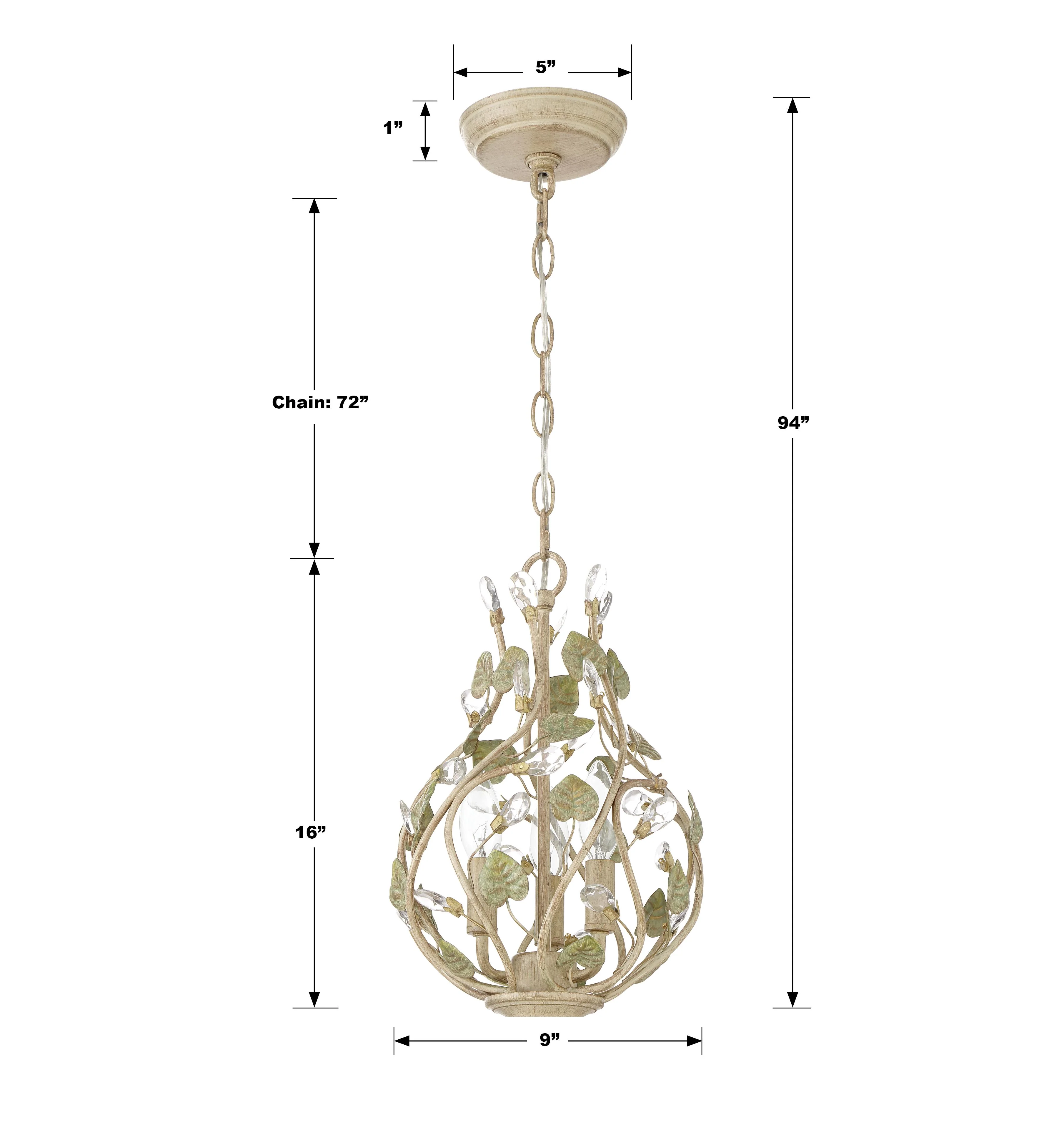 Crystorama Josie 9'' Champagne Green Tea Chandelier - Image 7