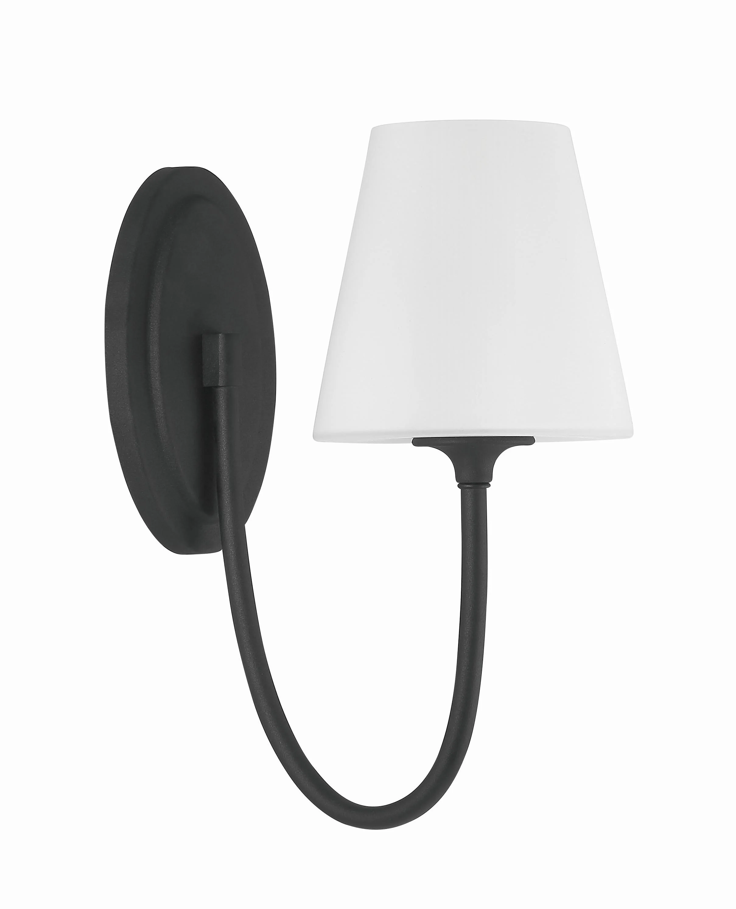 Crystorama Juno 6'' Black Forged Sconce - Image 2