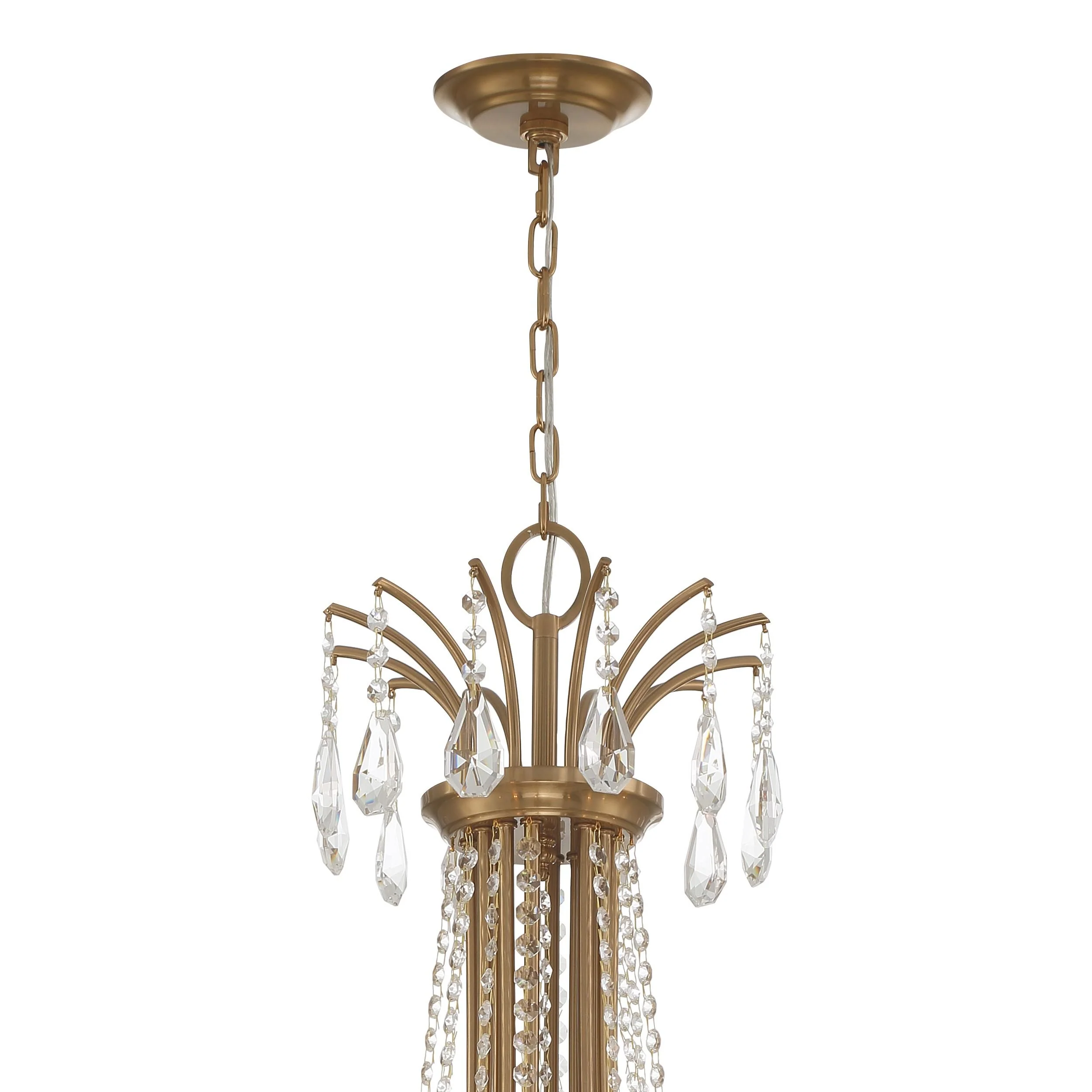 Crystorama Karrington 30'' Aged Brass Chandelier - Image 7