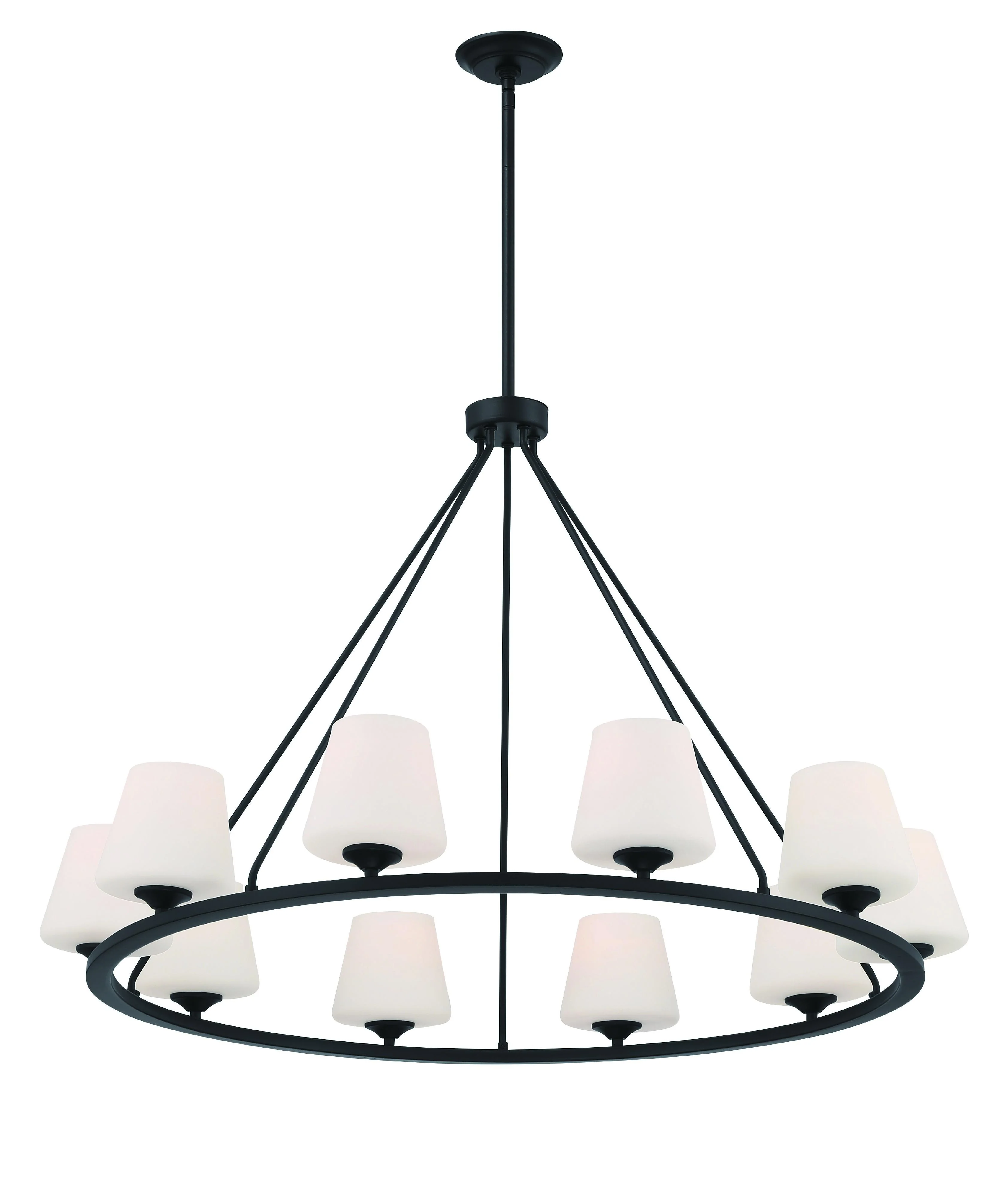 Crystorama Keenan 42'' Matte Black Chandelier - Image 2