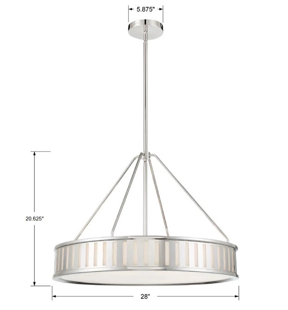 Crystorama Kendal 28'' Polished Nickel Chandelier - Image 5