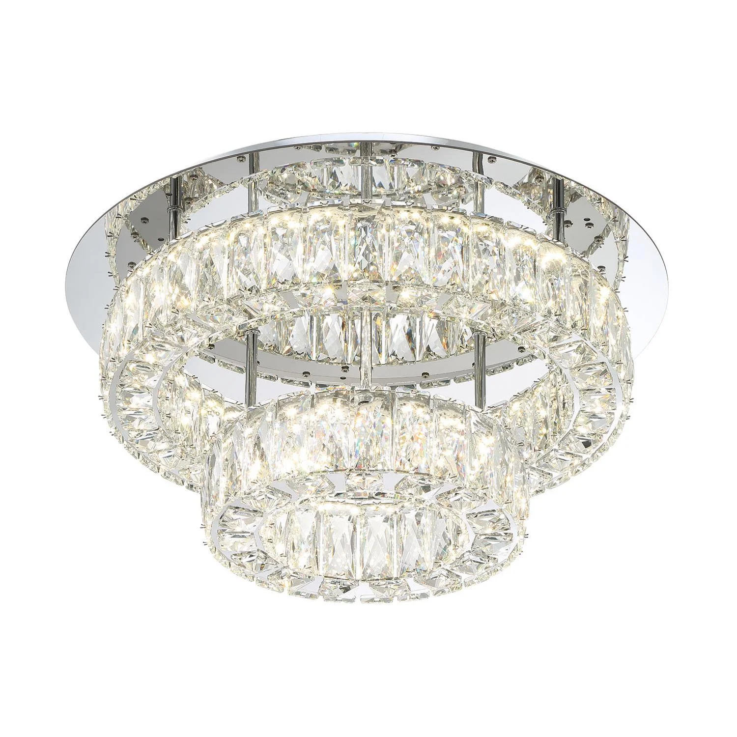 Crystorama Kinsley 20'' Polished Chrome Flush Mount - Image 2