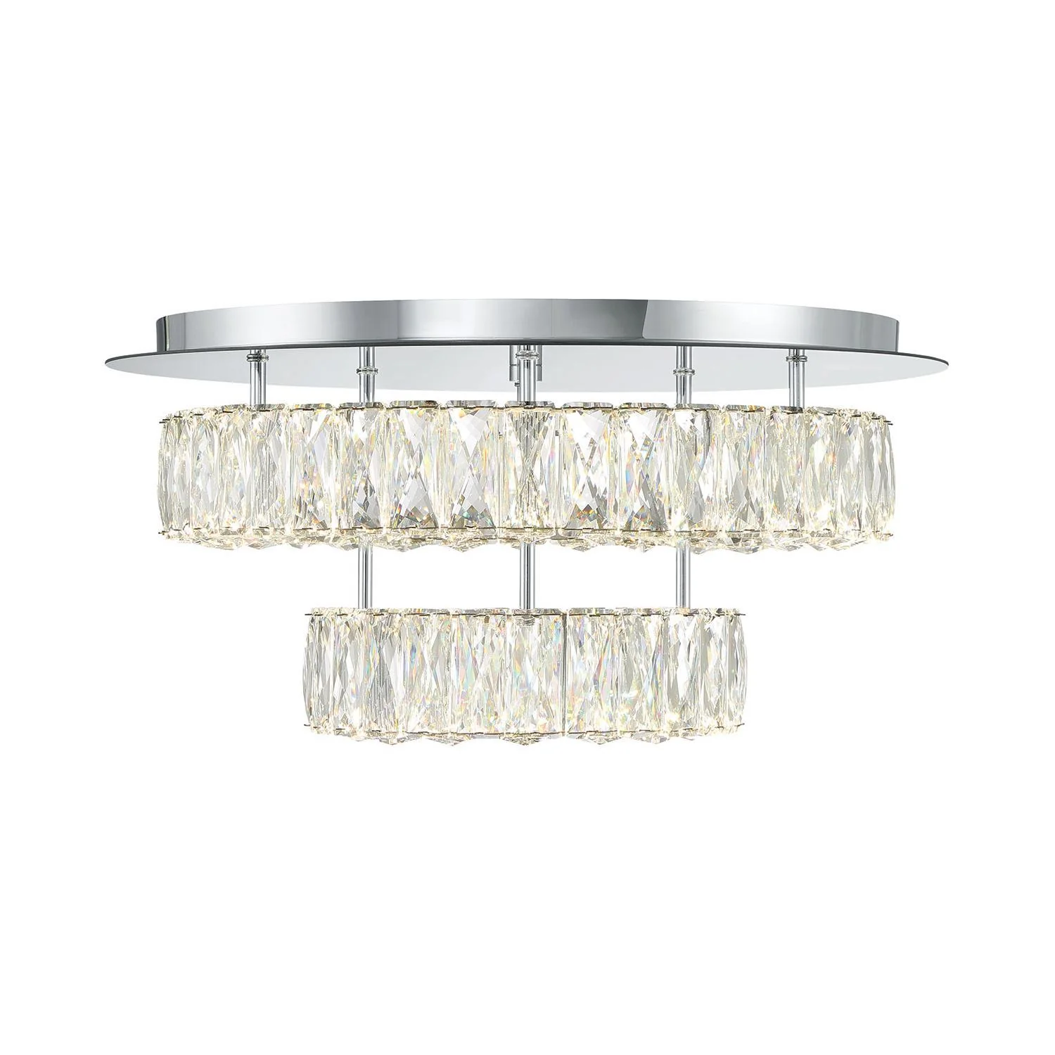 Crystorama Kinsley 20'' Polished Chrome Flush Mount - Image 4